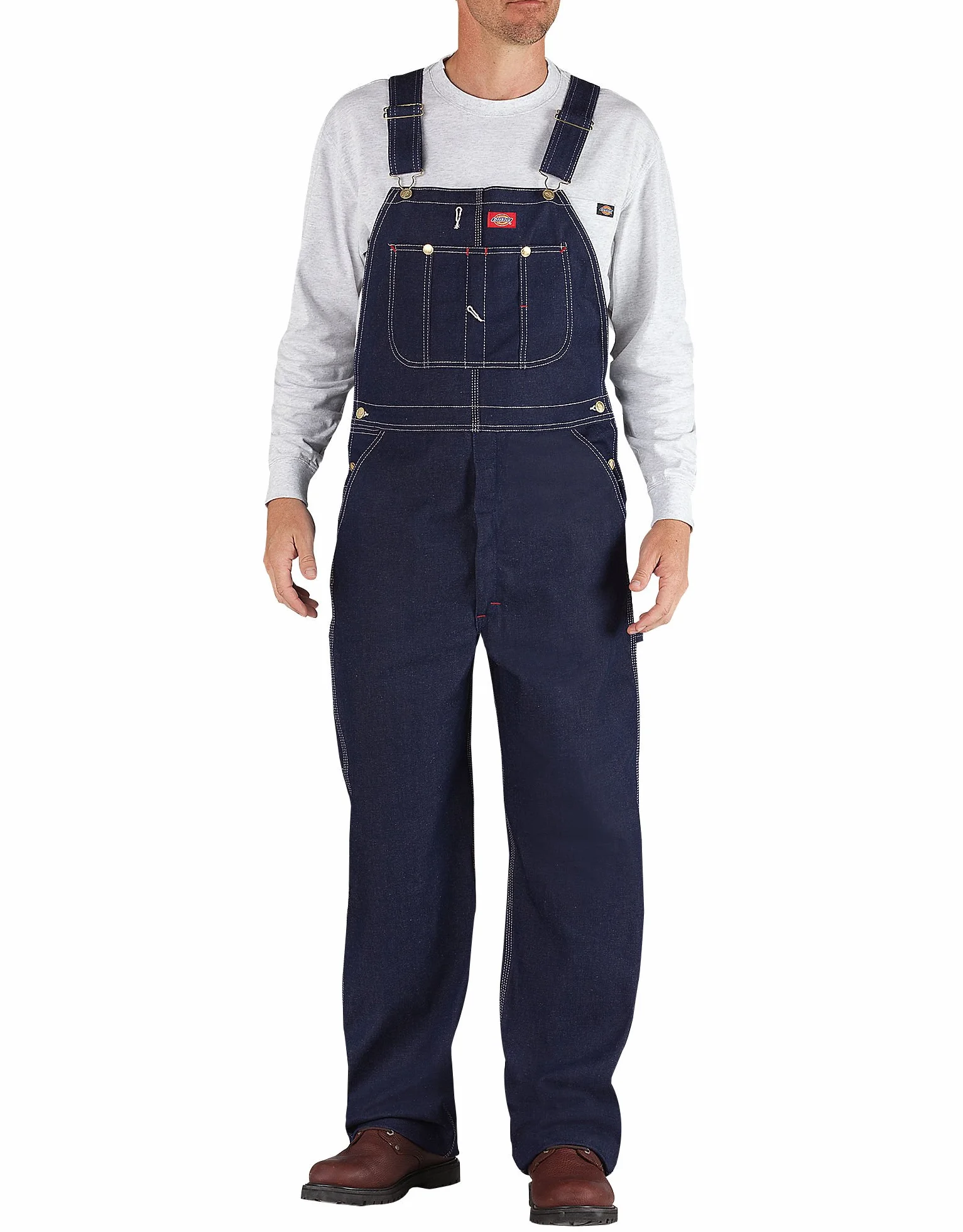 Dickies Męski Indigo Denim Bib Overall Brace, Niebieski Indigo, 34W / 34L