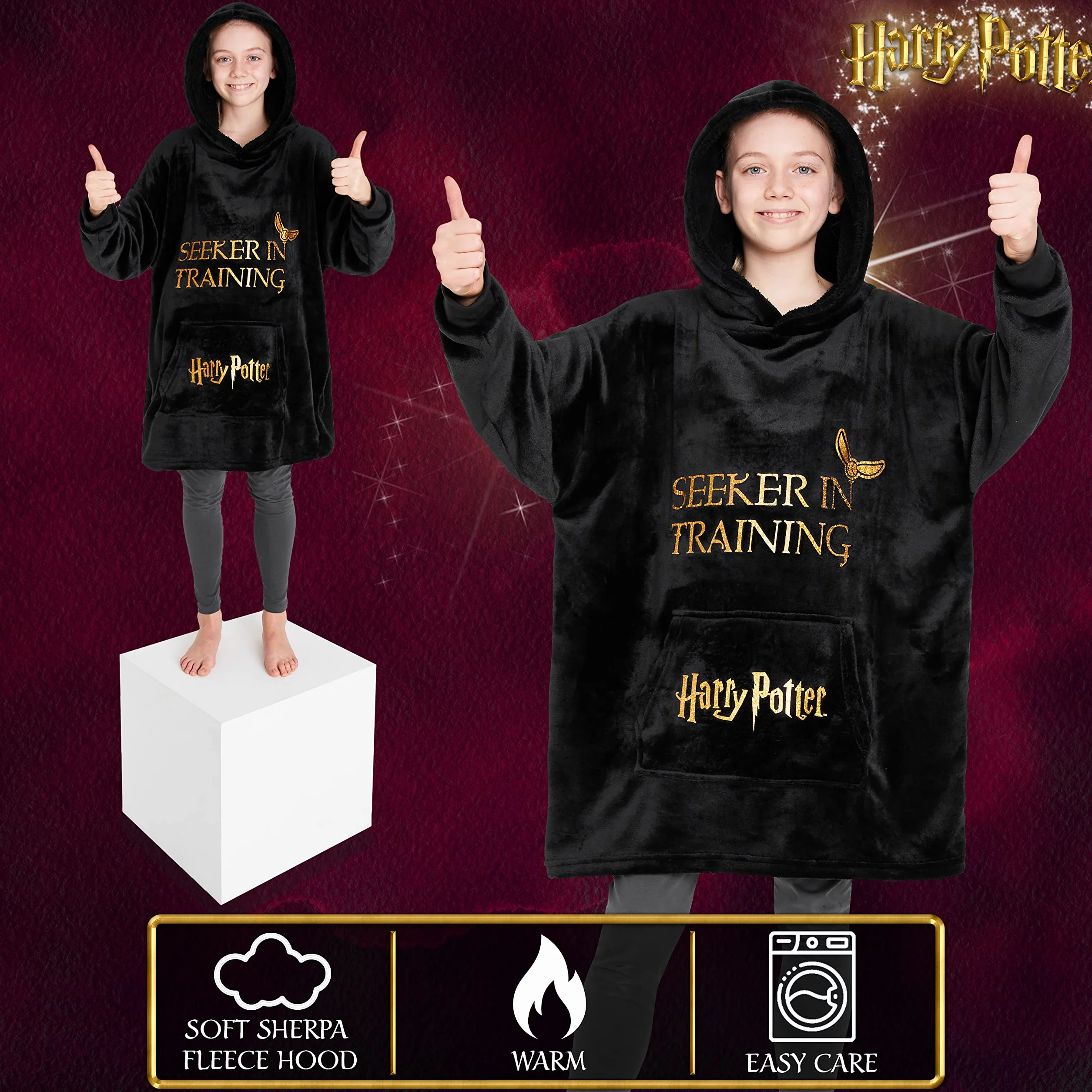 Harry Potter Bluza polarowa dziewczęca, bluza szlafrok, koc dla dziewczynek