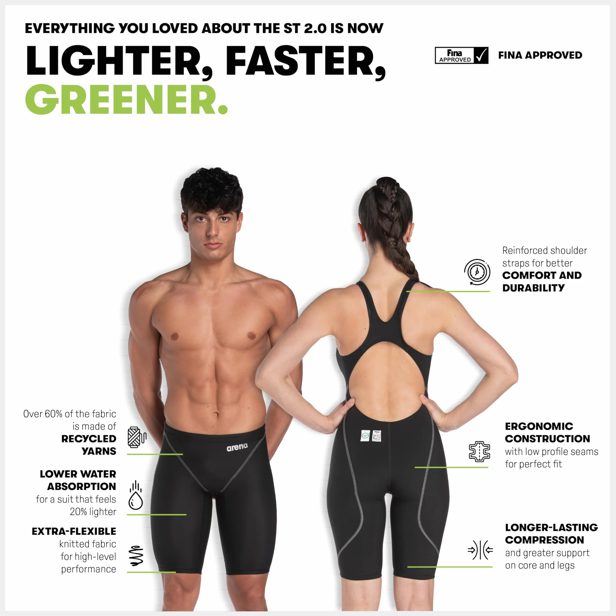 ARENA Strój kąpielowy jednoczęściowy Kobiety Arena Women's Racing Suit Powerskin St Next (1 w zestawie)