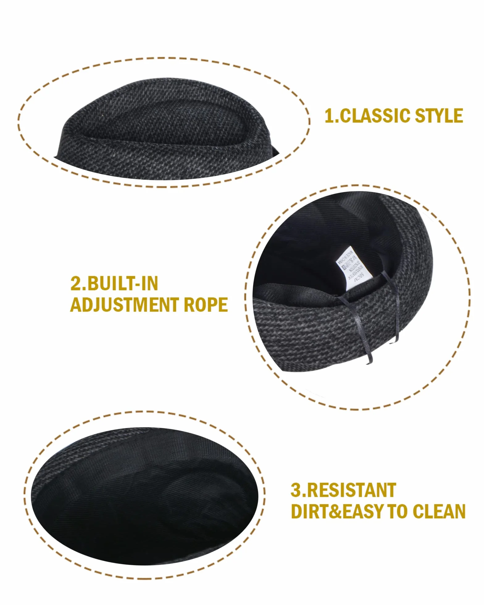 Vintage Kapelusz Fedora Trilby Czapka Jazzowa Melonik Kapelusz Gangster Fascinators Panama Czapka Jazzowy Z Szerokim Rondem Roll-up Dla Mężczyzn Kobiet 56-58cm