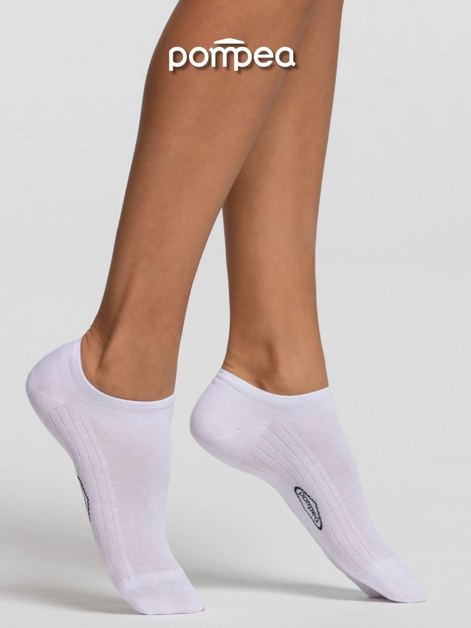 POMPEA Damskie bawełniane stopki, Bianco (Bianco 0024), 39 (3 sztuki)