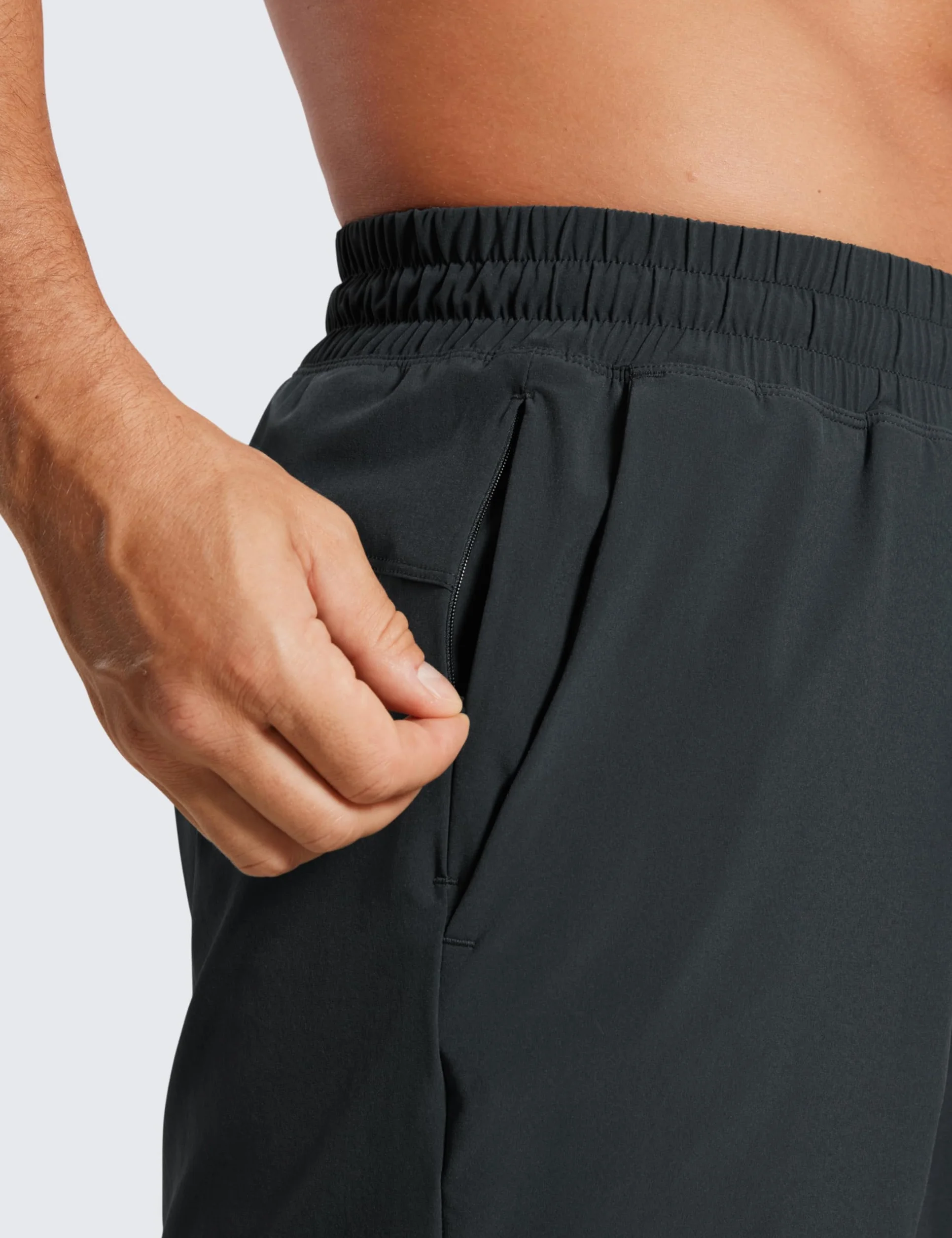 CRZ YOGA Męskie spodenki do biegania 2 w 1 5" - z podszewką do ćwiczeń szybkoschnące sportowe z kieszeniami