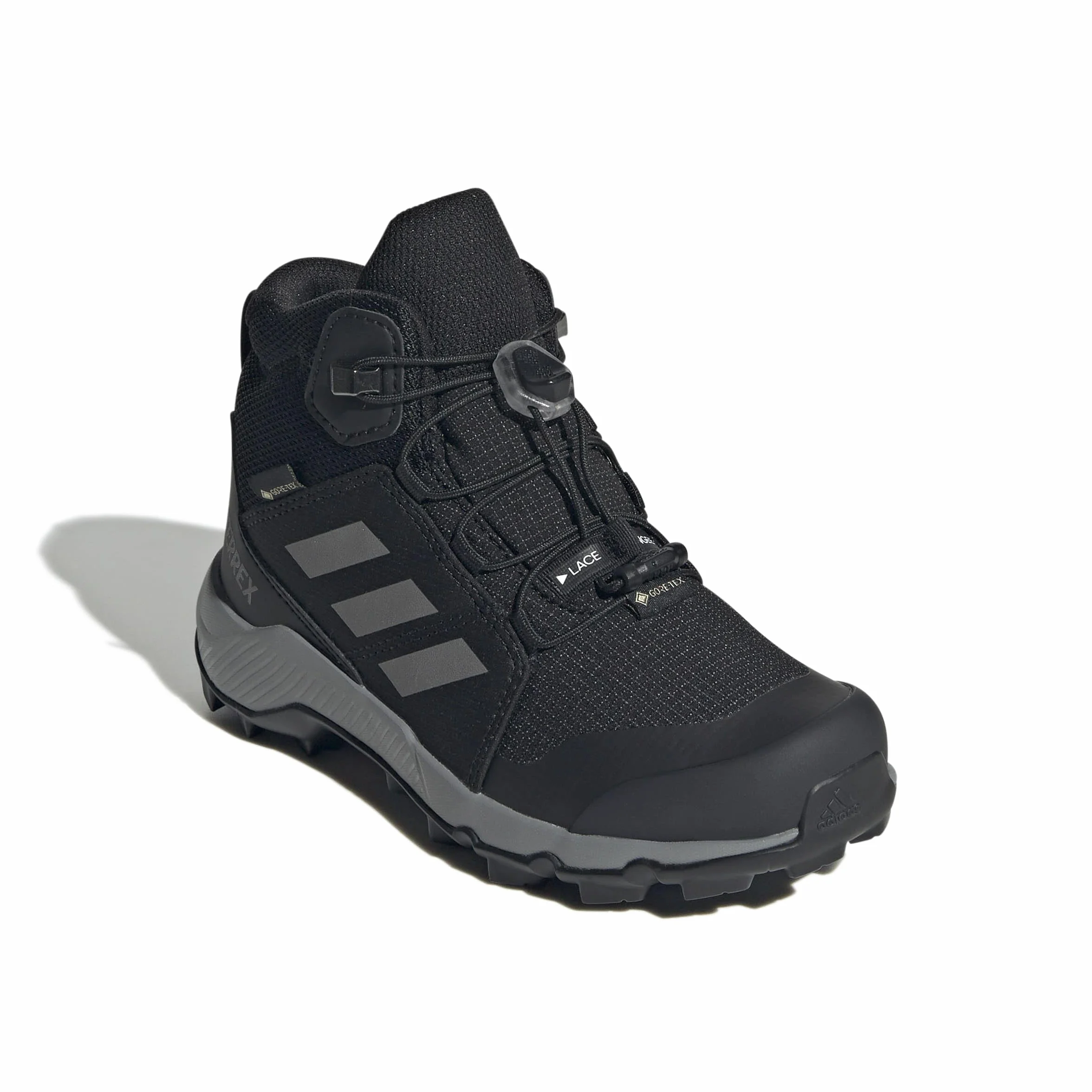 adidas Uniseks - dzieci Terrex Mid Gore-Tex Hiking Kids Shoes, Core Black/Grey Three/Core Black, 35.5 EU