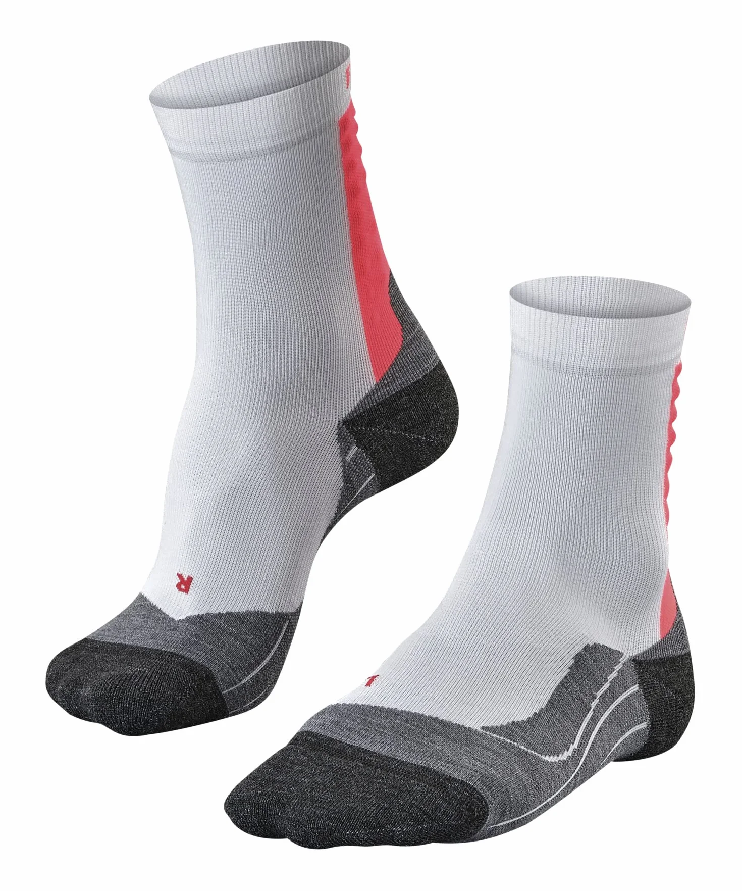 FALKE Kobiety Skarpety do biegania Achilles W So Oddychający I Szybkoschnący chroni ścięgno achillesa 1 Para, Biały White-Red 2028, 37-38