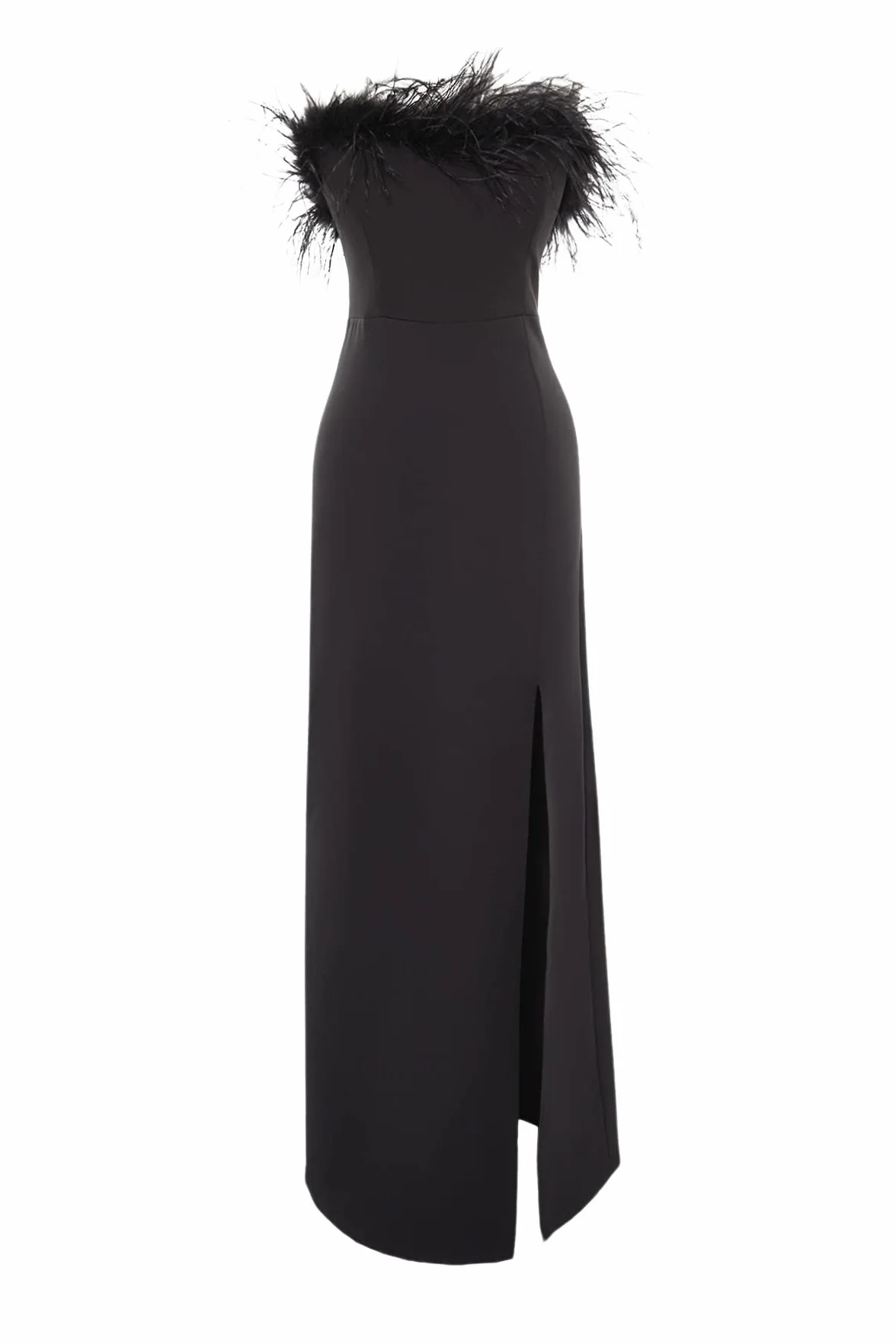 Trendyol Damska sukienka wieczorowa maxi bodycon dopasowana tkana, Czarny, 62