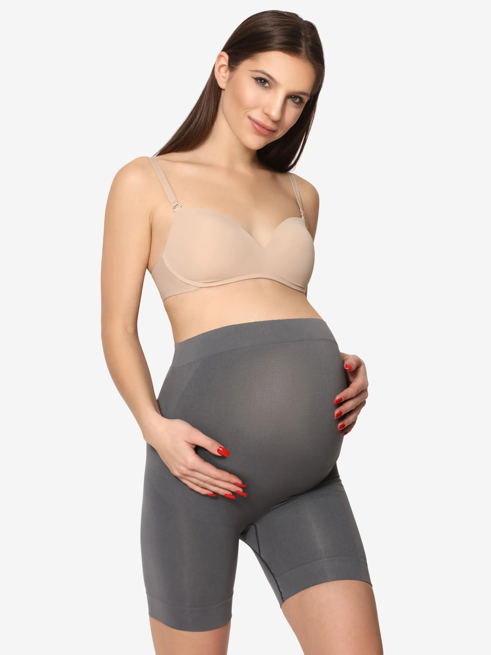 Be Mammy Damska moda ciążowa, wysoka talia, szorty ciążowe bez bocznych szwów, bielizna ciążowa 06 15