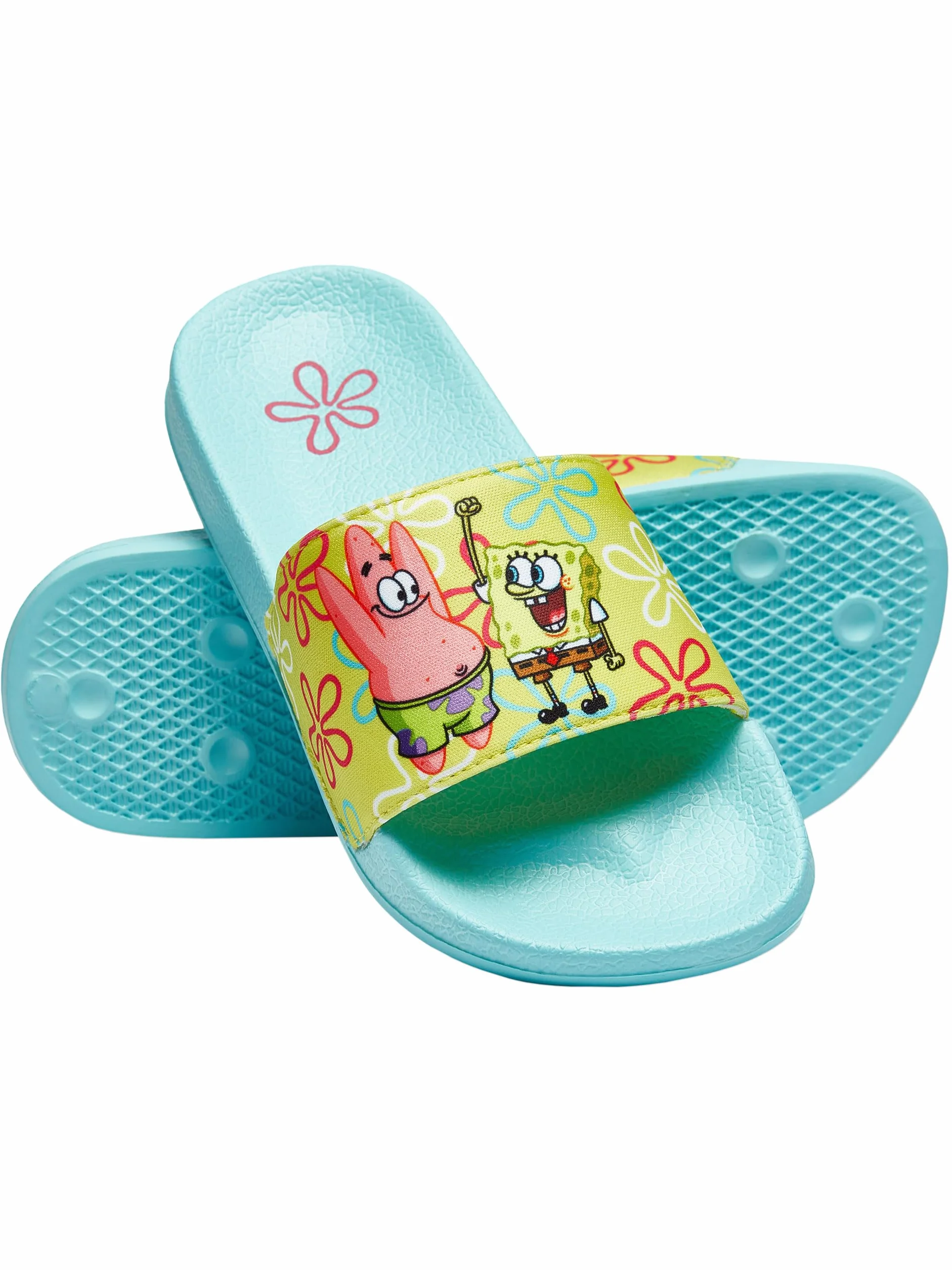 SPONGEBOB KANCIASTOPORTY Klapki dla chłopców | Klapki plażowe SpongeBob i Patrick | Letnie Sandały | Niebieski 36