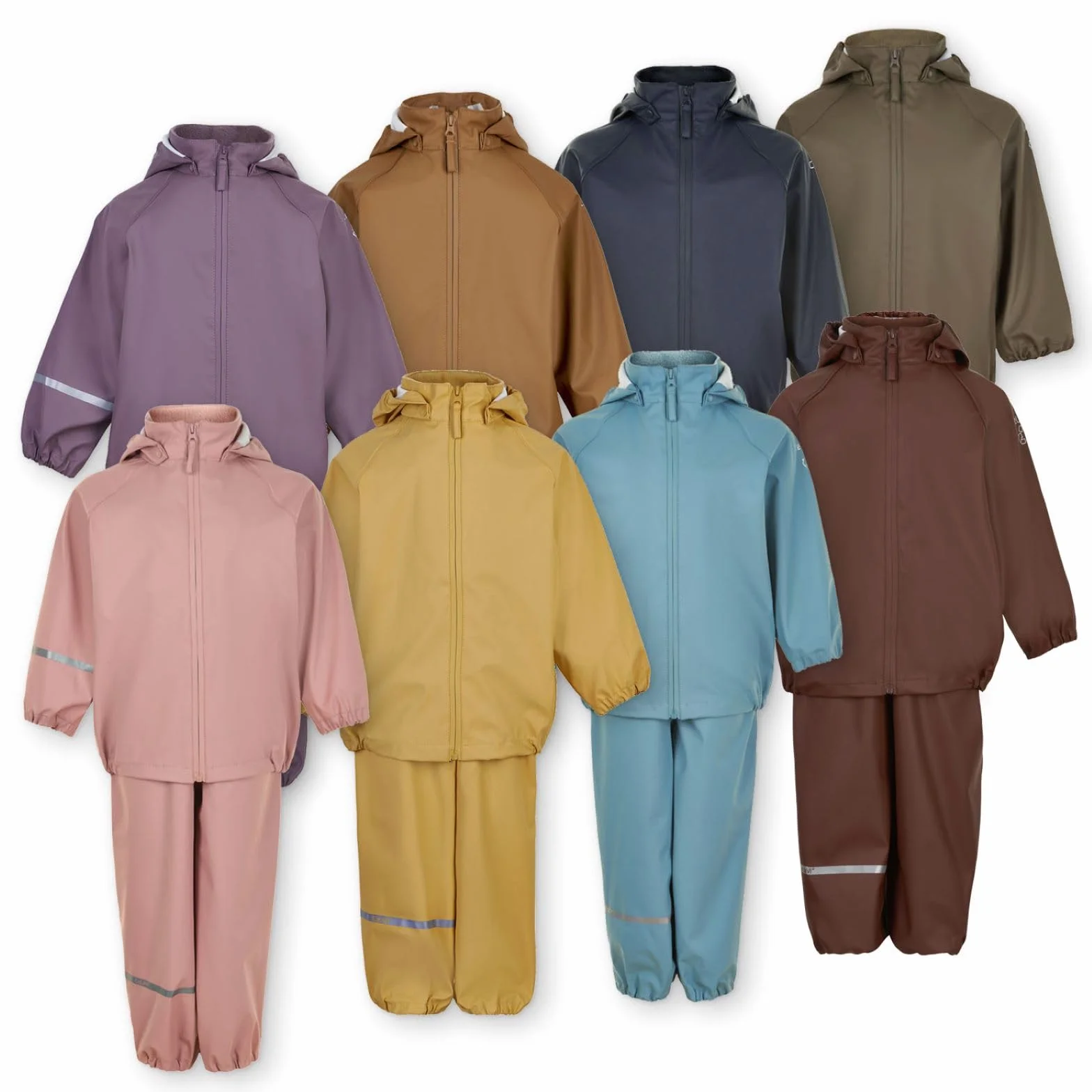 Celavi Unisex Basic Rainwear Set-Recycle Pu kurtka przeciwdeszczowa, rattan., 120 cm