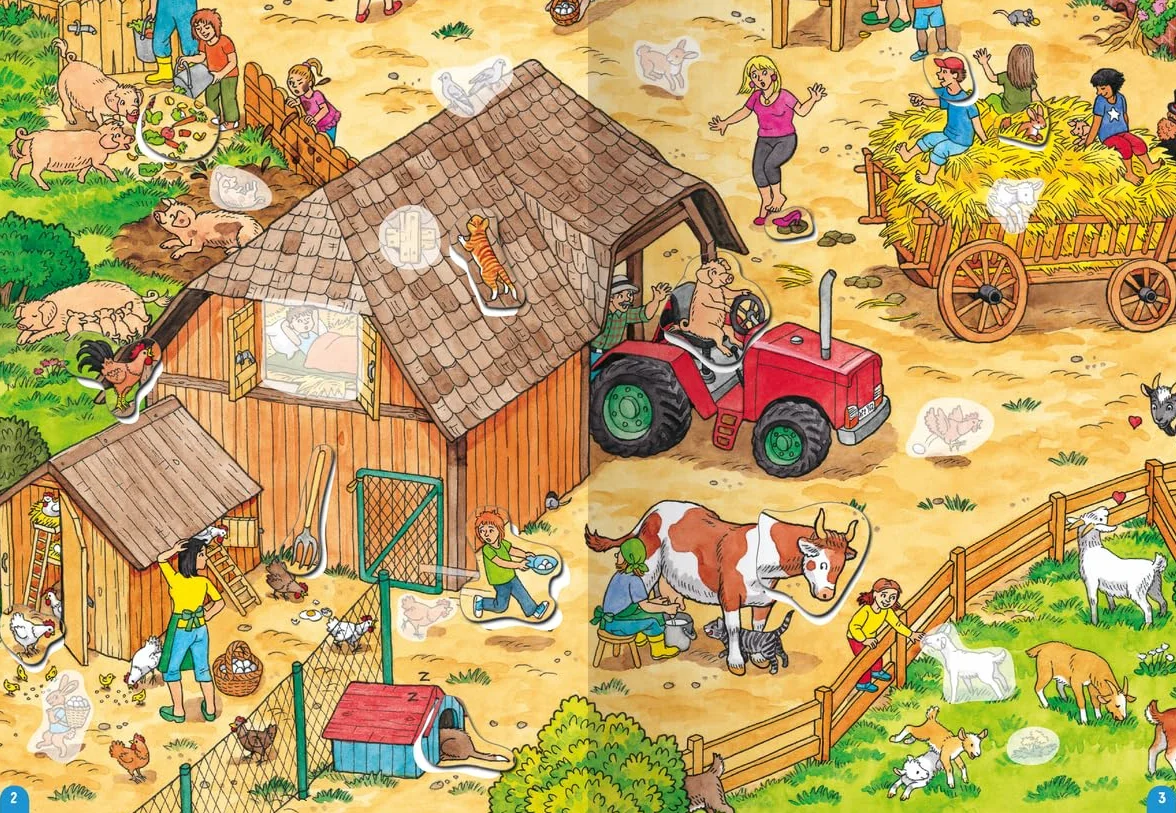 Wimmeln, Rätseln, Stickern: Tiere