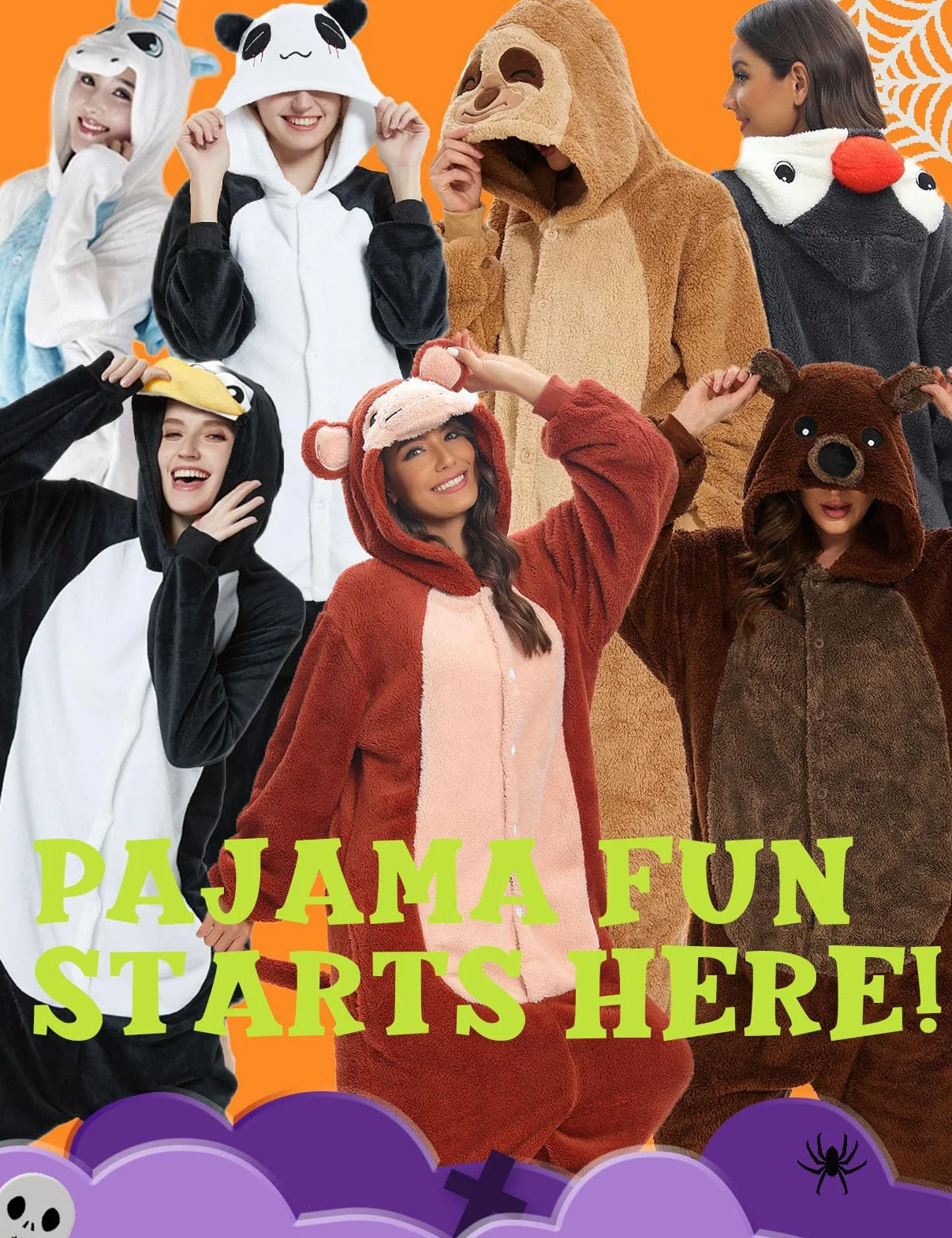 Xinlong Panda kombinezon damski, zwierzęcy, oversize, przytulny, męski, długi z kapturem, unisex, zwierzęce, bielizna nocna, zimowa, pluszowy kombinezon, styl 4, XXL