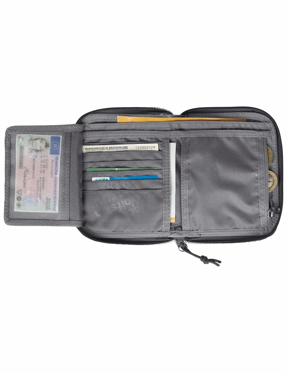 Jack Wolfskin Konya Wallet portfel na akcesoria podróżne, czarny, czarny, jeden rozmiar
