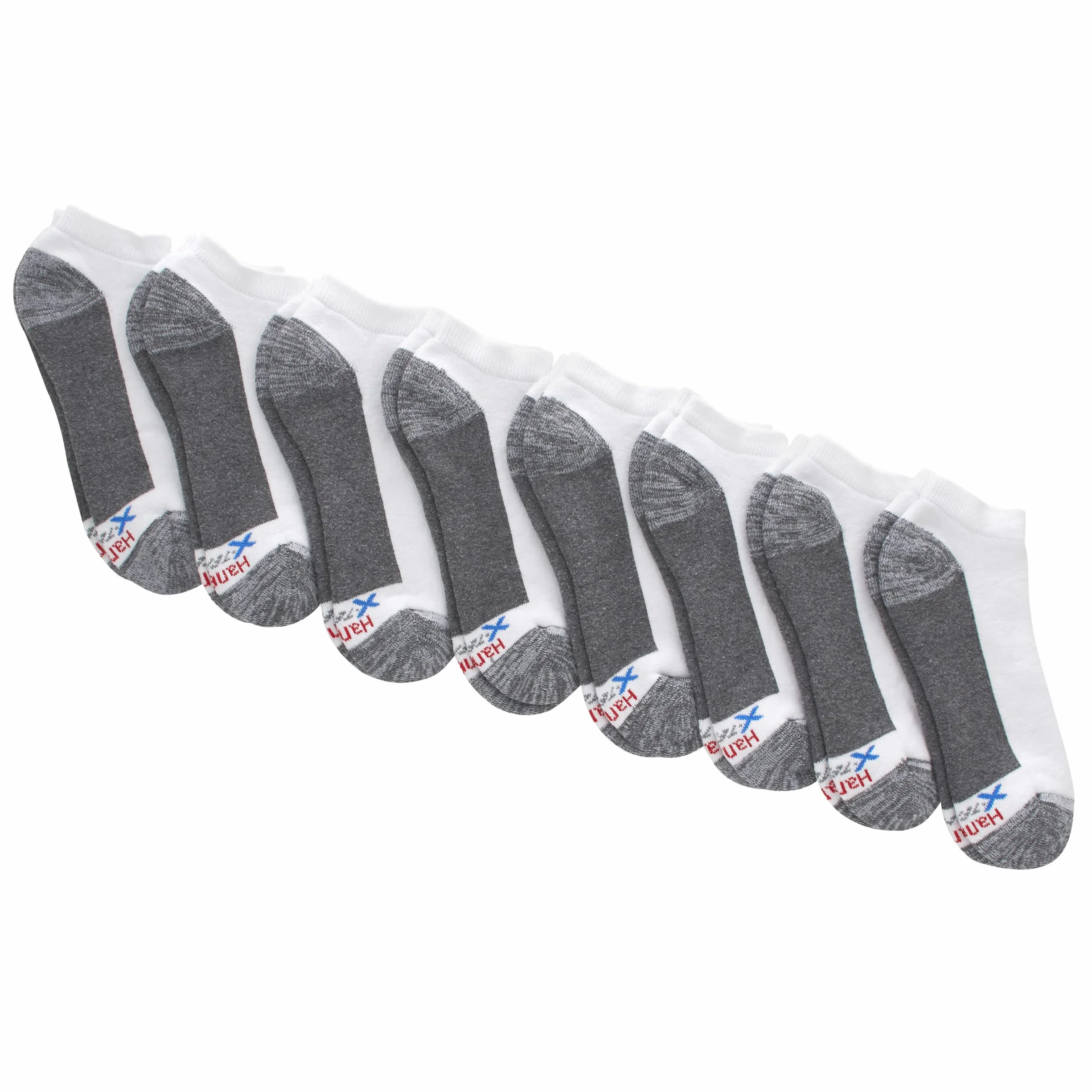 Hanes Ultimate Ultra Cushion FreshIQ męskie skarpety odprowadzające wilgoć, niski krój, 8 sztuk, kolor biały, Biały, 8 par, Rozmiar uniwersalny