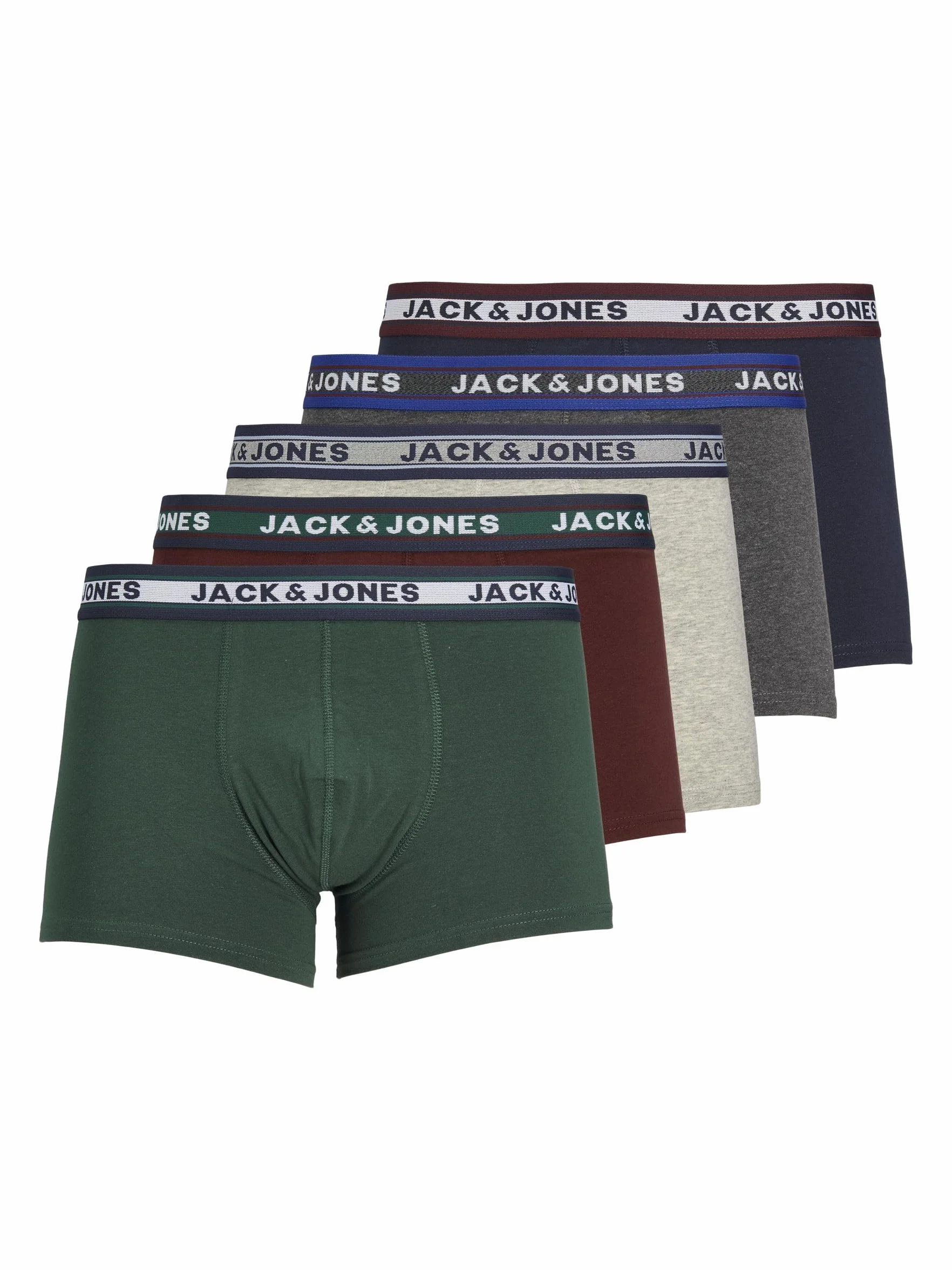 Mêskie bokserki 5-pack Basic Spodenki Kryj±ce Krótkie Majtki Logo wzór Profesjonalny JACOLIVER