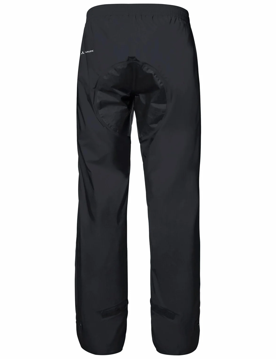 VAUDE Spodnie przeciwdeszczowe męskie Drop Pants LI, wodoodporne spodnie outdoorowe na rower, lekkie spodnie wierzchnie, oddychające spodnie rowerowe, czarne, szybko się zakładają