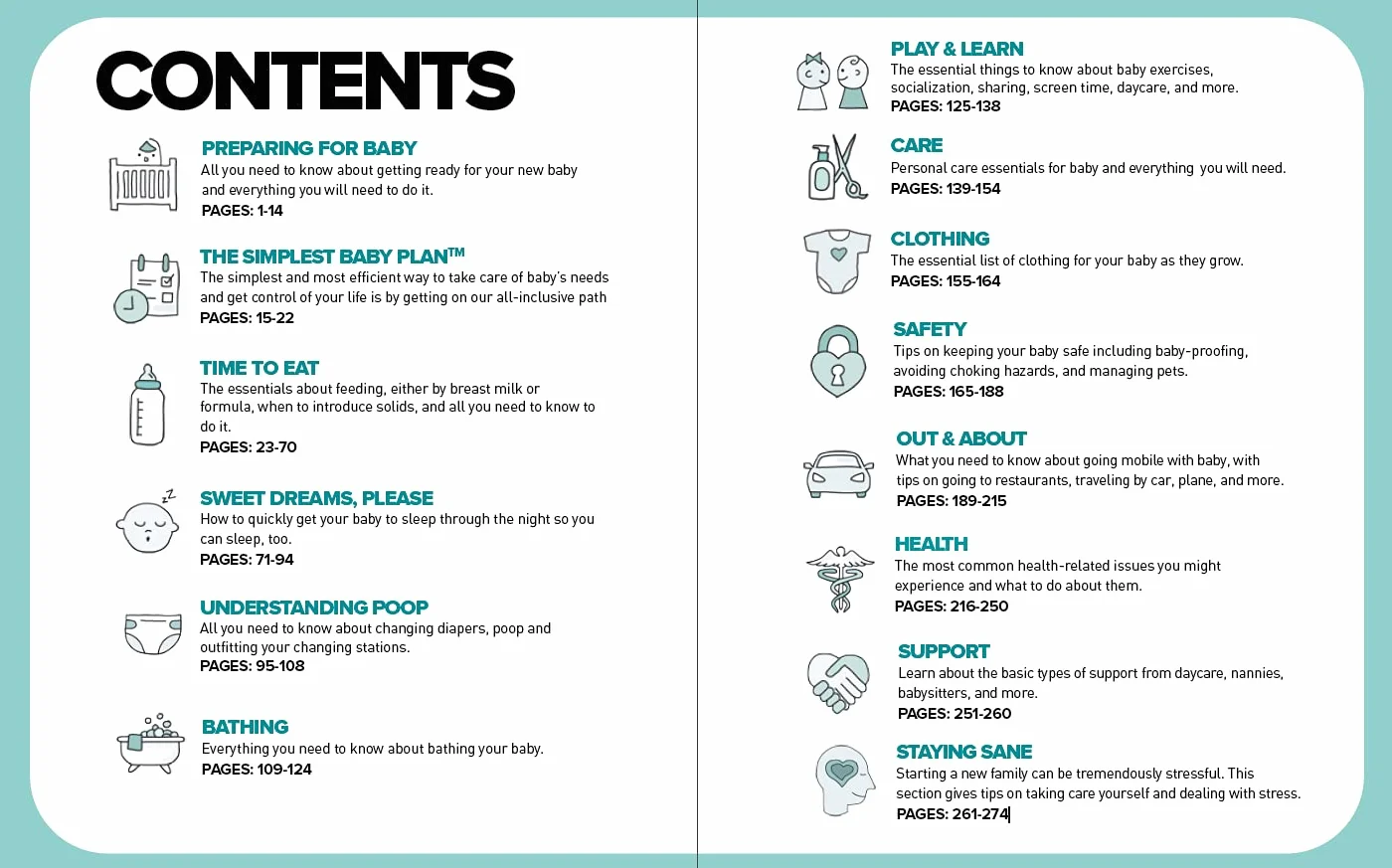 The Simplest Baby Book in the World: The Illustrated, Grab-And-Do Guide for a Healthy, Happy Baby