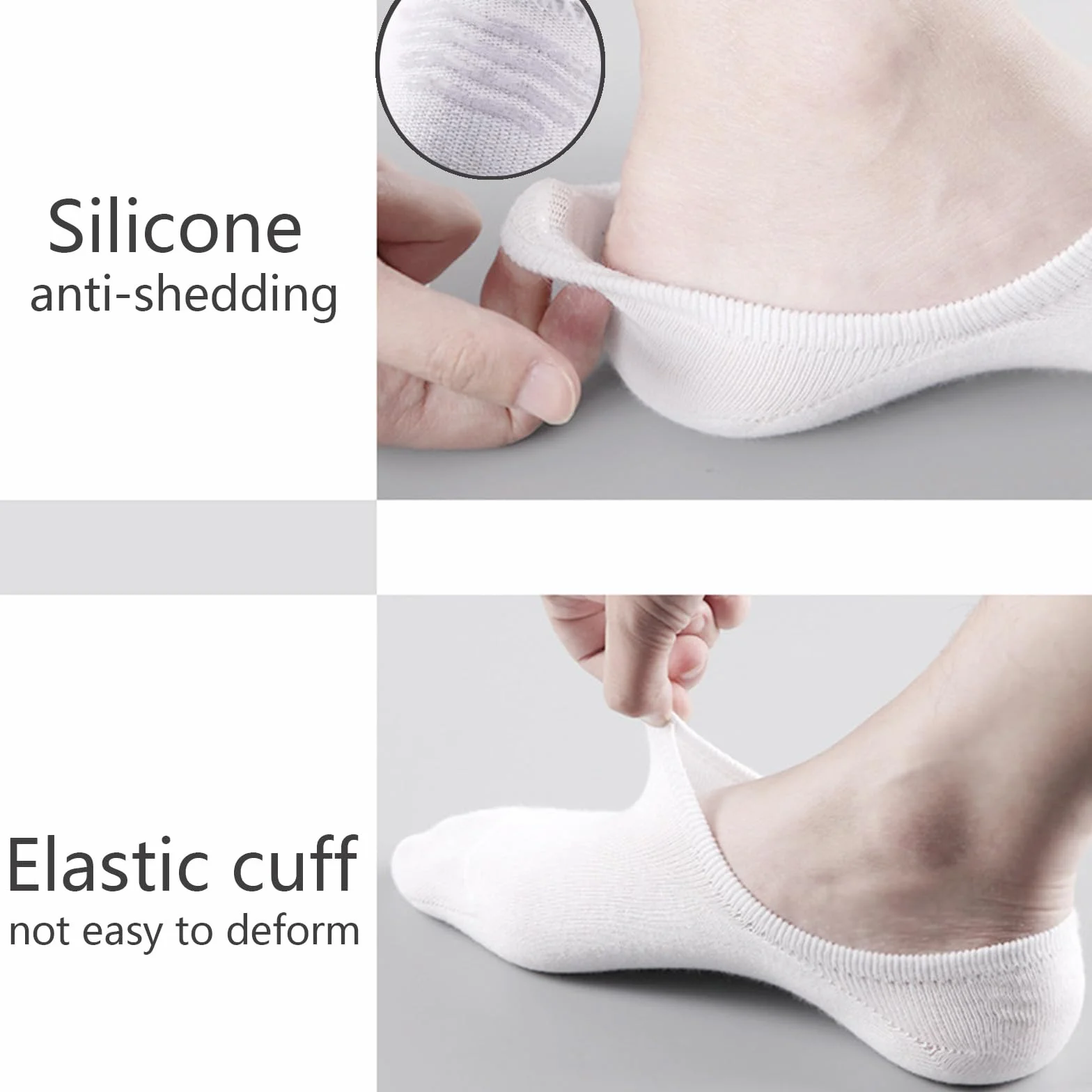 flintronic Krótkie Skarpetki Unisex, Krótkie Skarpetki Running Bawełna, Sportowe, Bieganie, Jazda Na Rowerze, Trekking, Niewidzialne Oddychające, Wygodne i Toaleta