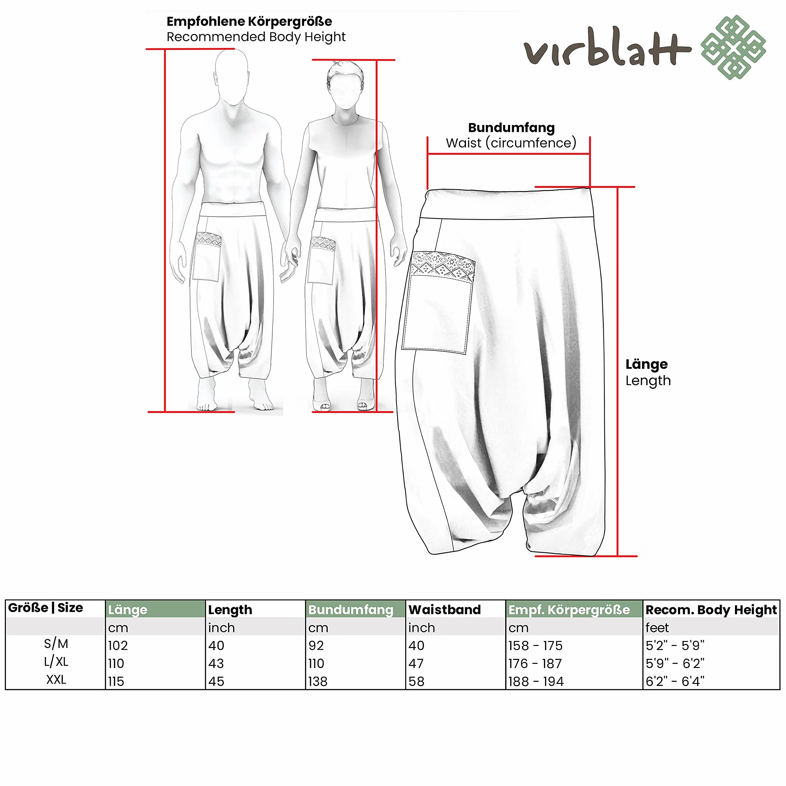 virblatt Aladinhose - Harem Kobiety