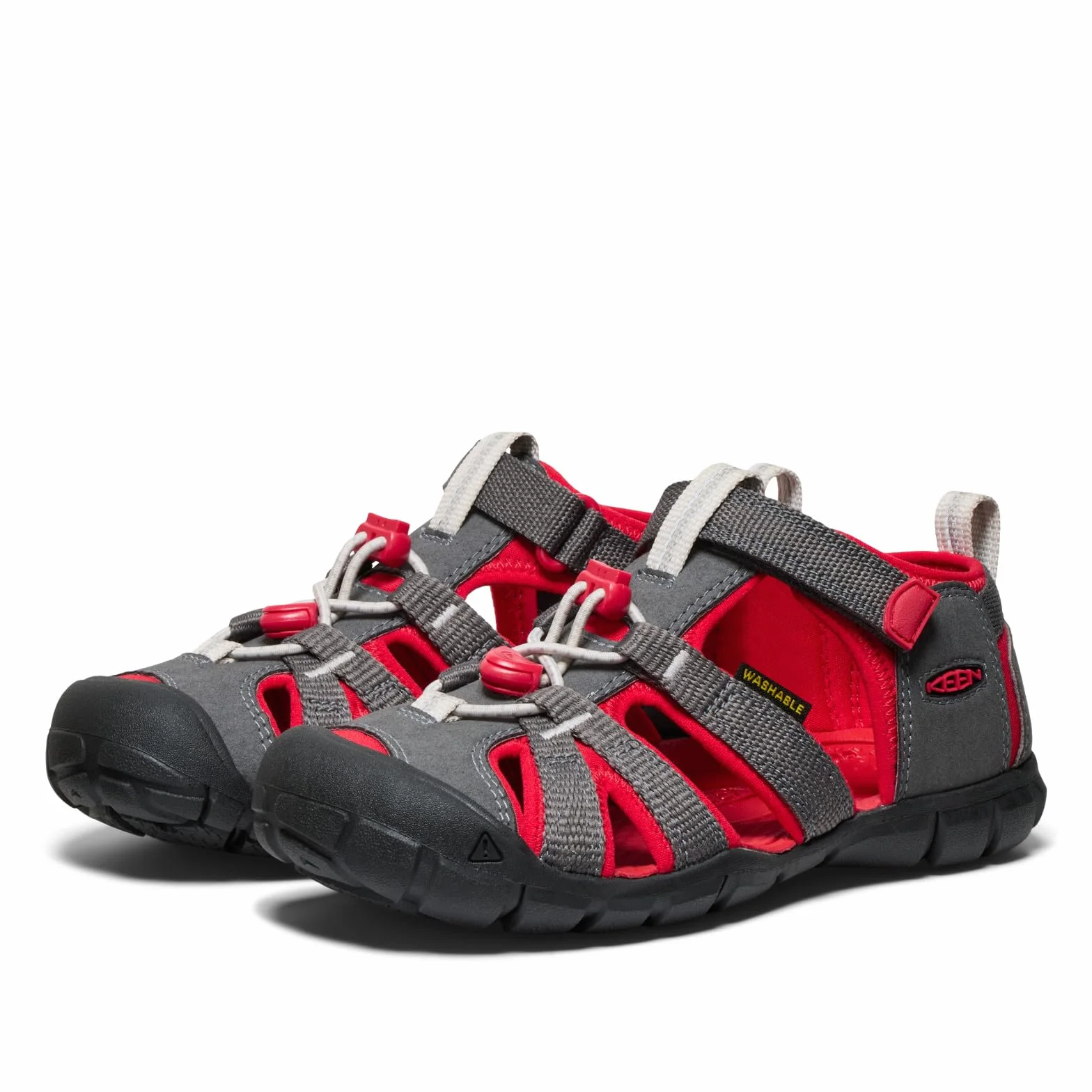KEEN Seacamp 2 CNX sandały unisex dla dzieci i młodzieży, Szary magnes czerwony dywan, 37 EU