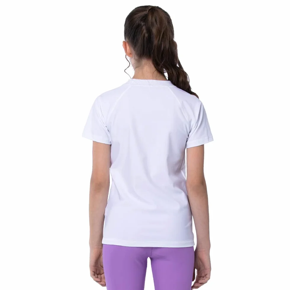 Dziewczęca koszulka kąpielowa z krótkim rękawem UV UPF50 + szybkoschnący Rashguard