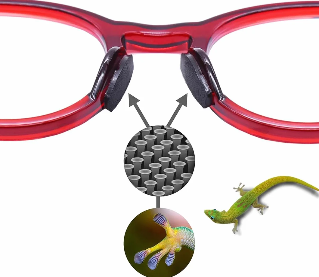 Setex Gecko Grip – Noski Do Okularów (5 Czarnych Par) – Antypoślizgowe Noski Do Okularów, Mikroteksturowane Włókna, Ultra-Mocna Przyczepność I Ultra-Miękkość, Samoprzylepne, 1 × 7 × 16 mm