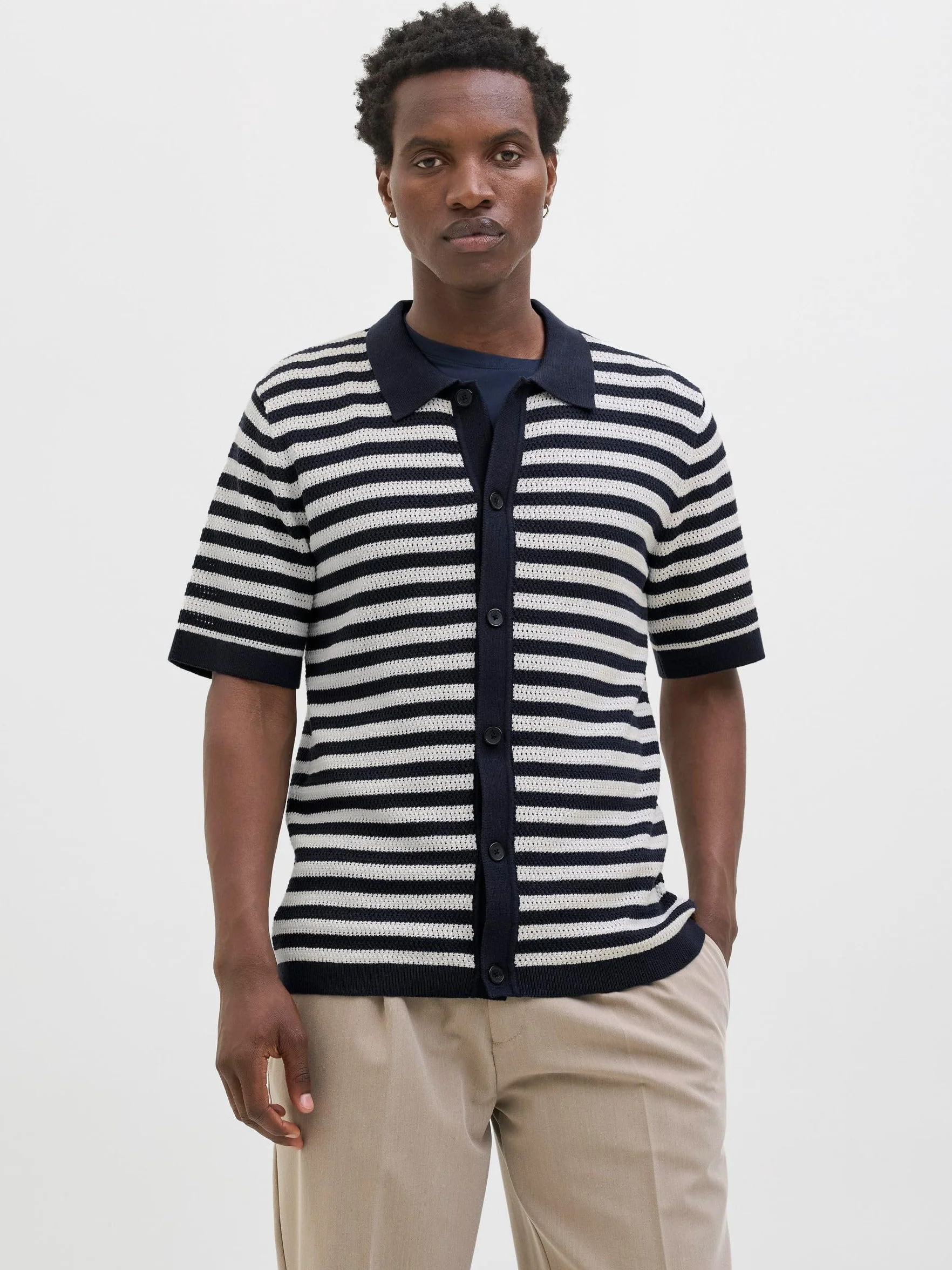 JACK & JONES Jprblajones Knit Polo Ss męska koszulka polo, czarny, M