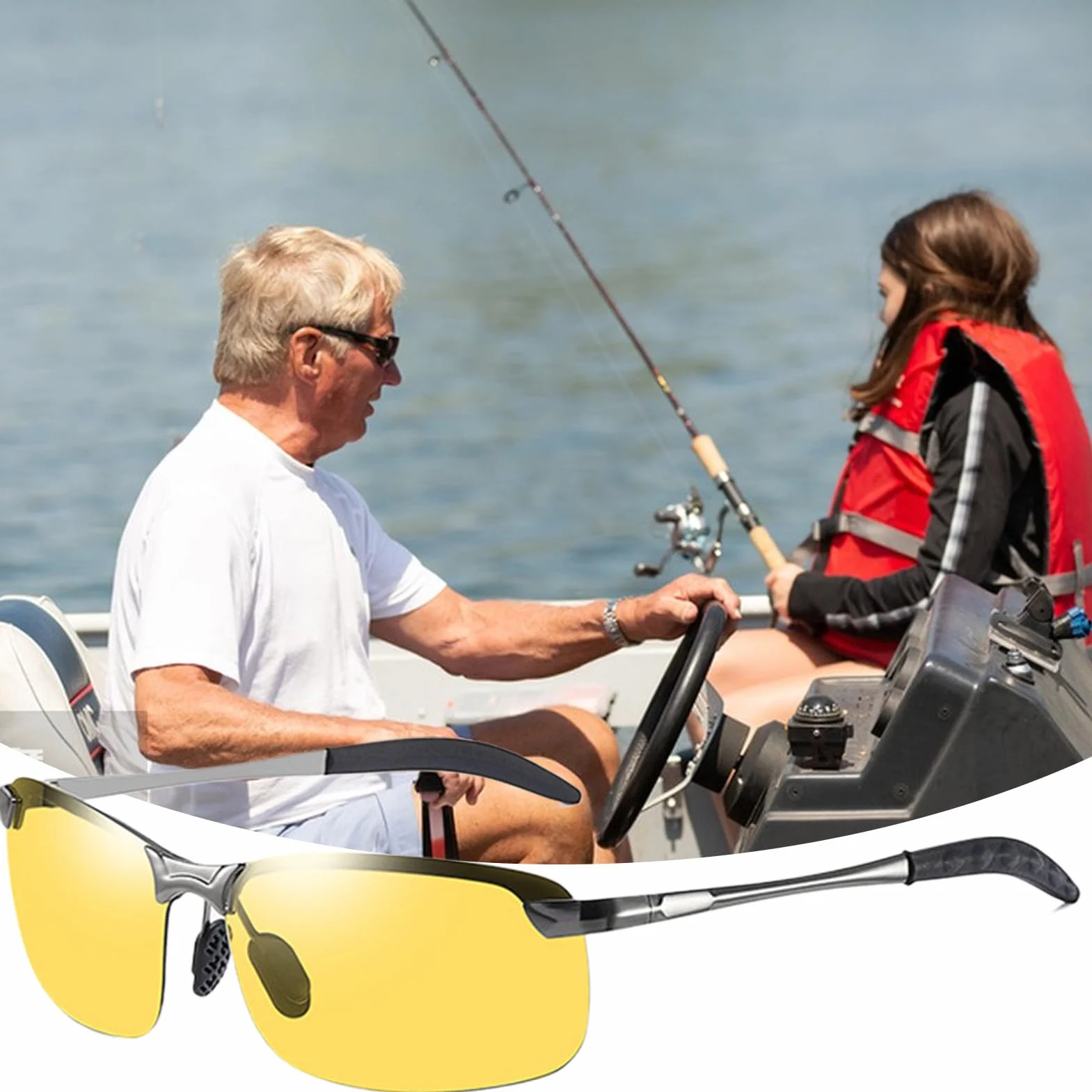 Fotochromowe okulary przeciwsłoneczne, fotochromowe okulary dla mężczyzn, antyodblaskowe, sprzęt rowerowy, akcesoria wędkarskie do jazdy na rowerze, wędrówek, jazdy
