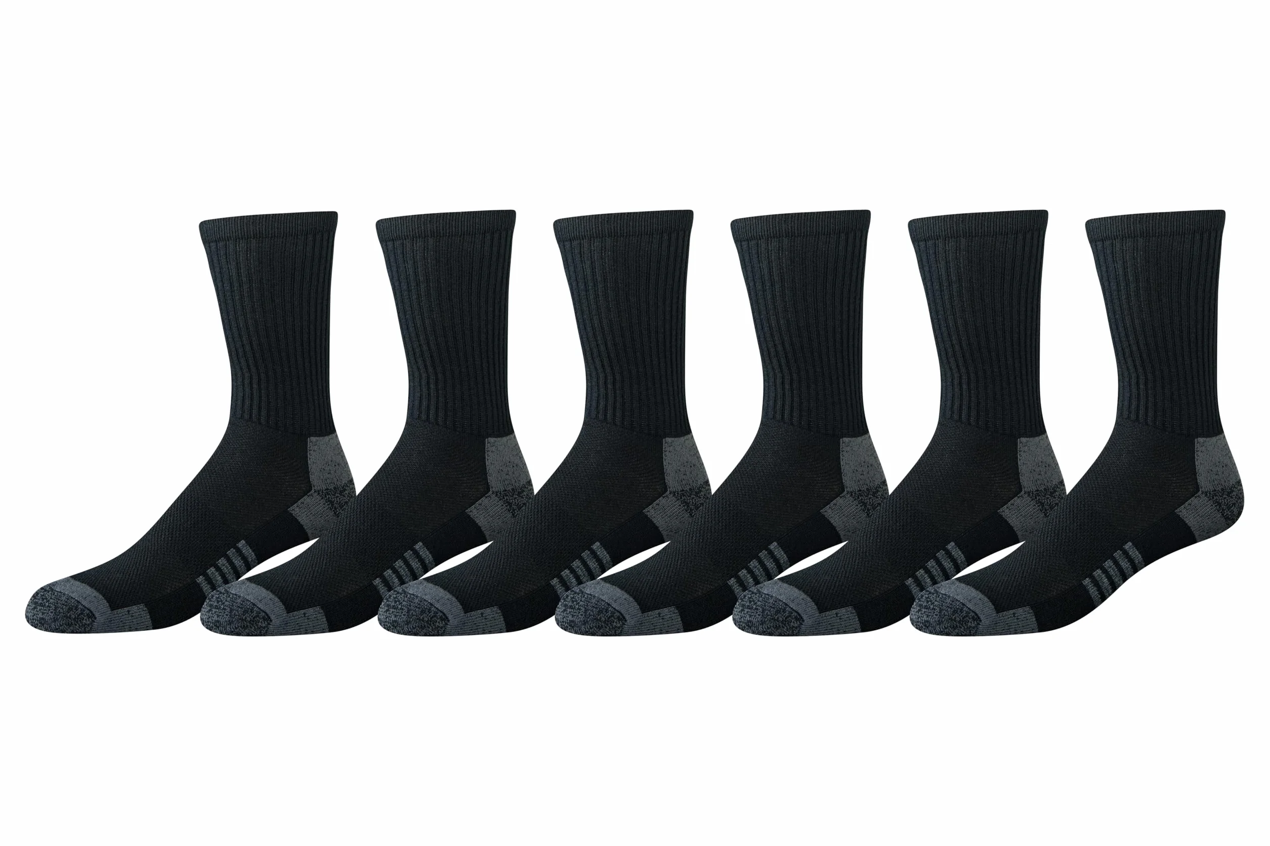 Amazon Essentials Mężczyźni Performance Skarpety, Czarny, 6 Par, 41-45