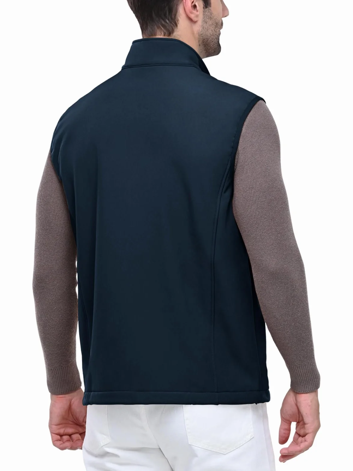 Outdoor Ventures Kamizelka softshellowa, męska, wodoszczelna, wiatroszczelna, bez rękawów, sportowa, wiele kieszeni, ciepła kamizelka golfowa, softshell dla mężczyzn