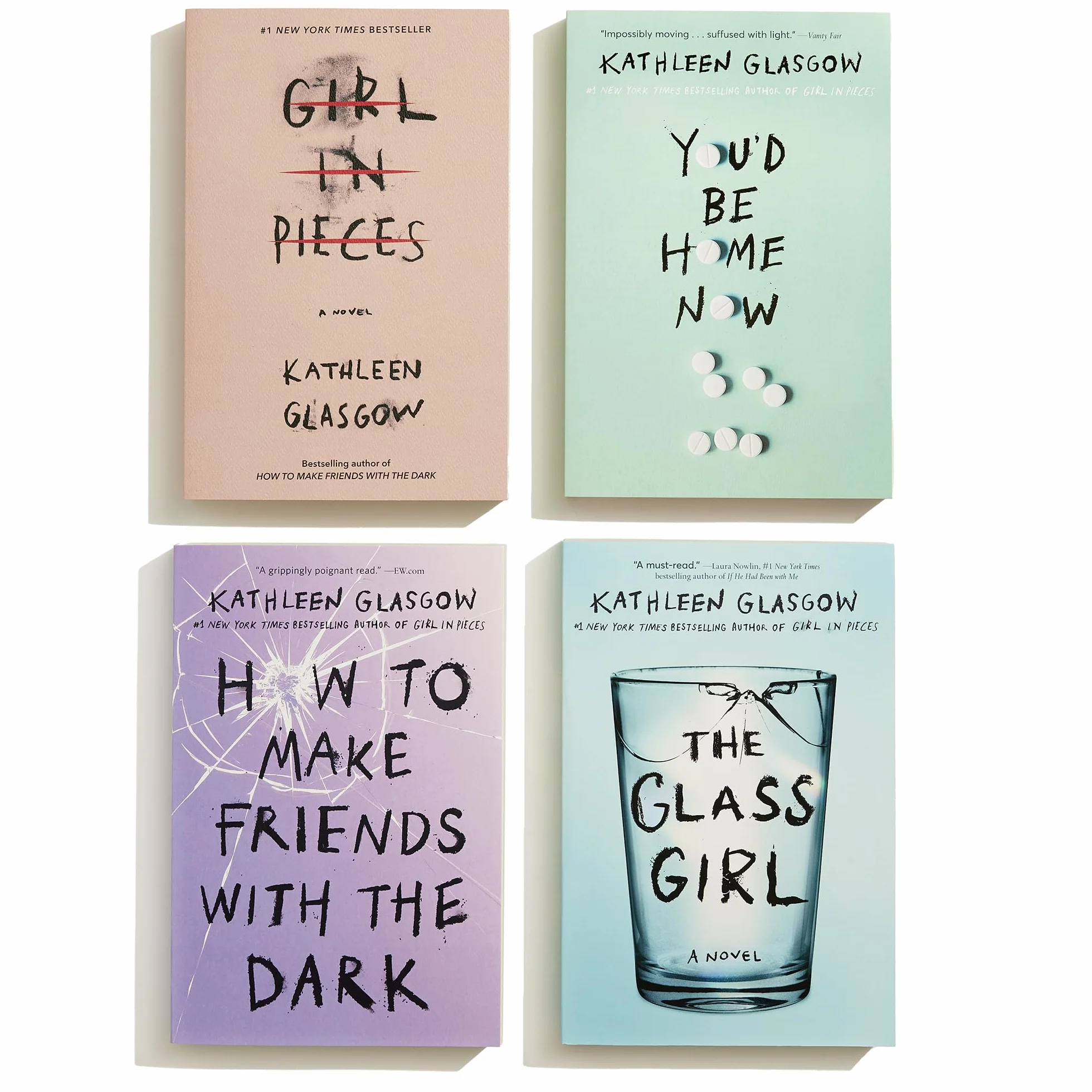 Kathleen Glasgow 4-Book Boxed Set: Girl in Pieces; How to Make Friends with the Dark; You'd Be Home Now; The Glass Girl