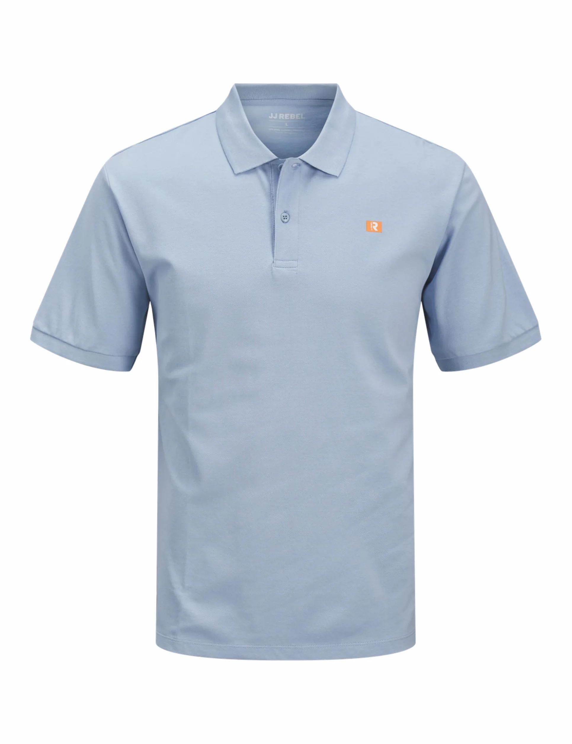 Jrebflag Rebel Logo Polo Ss, Chambray Blue, L