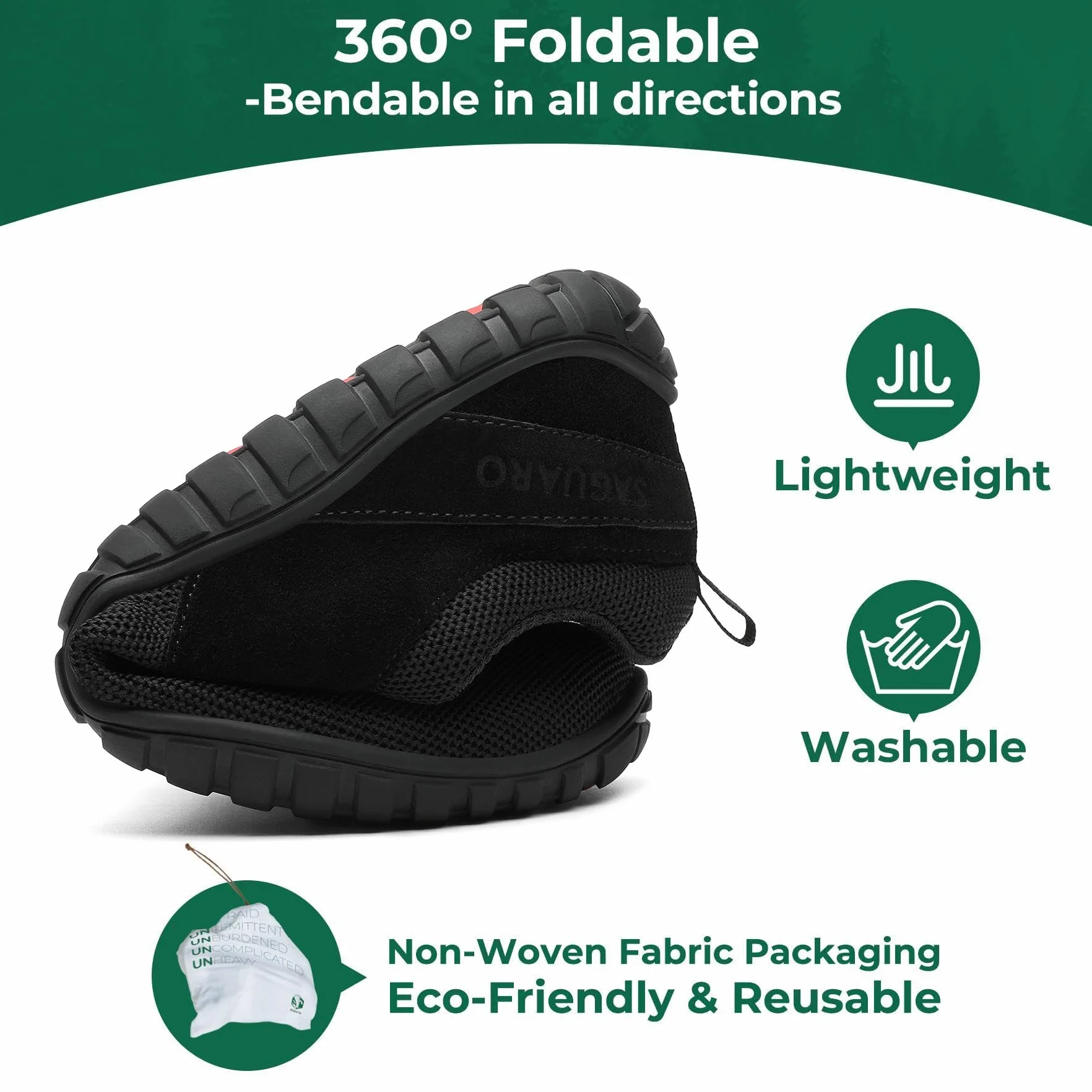 SAGUARO Buty Boso Minimalistyczne Unisex, Lekkie Buty Boso z Zerowym Spadkiem Słońca i Szerokim Pudełkiem na Narzędzia, Rozmiar 36-48