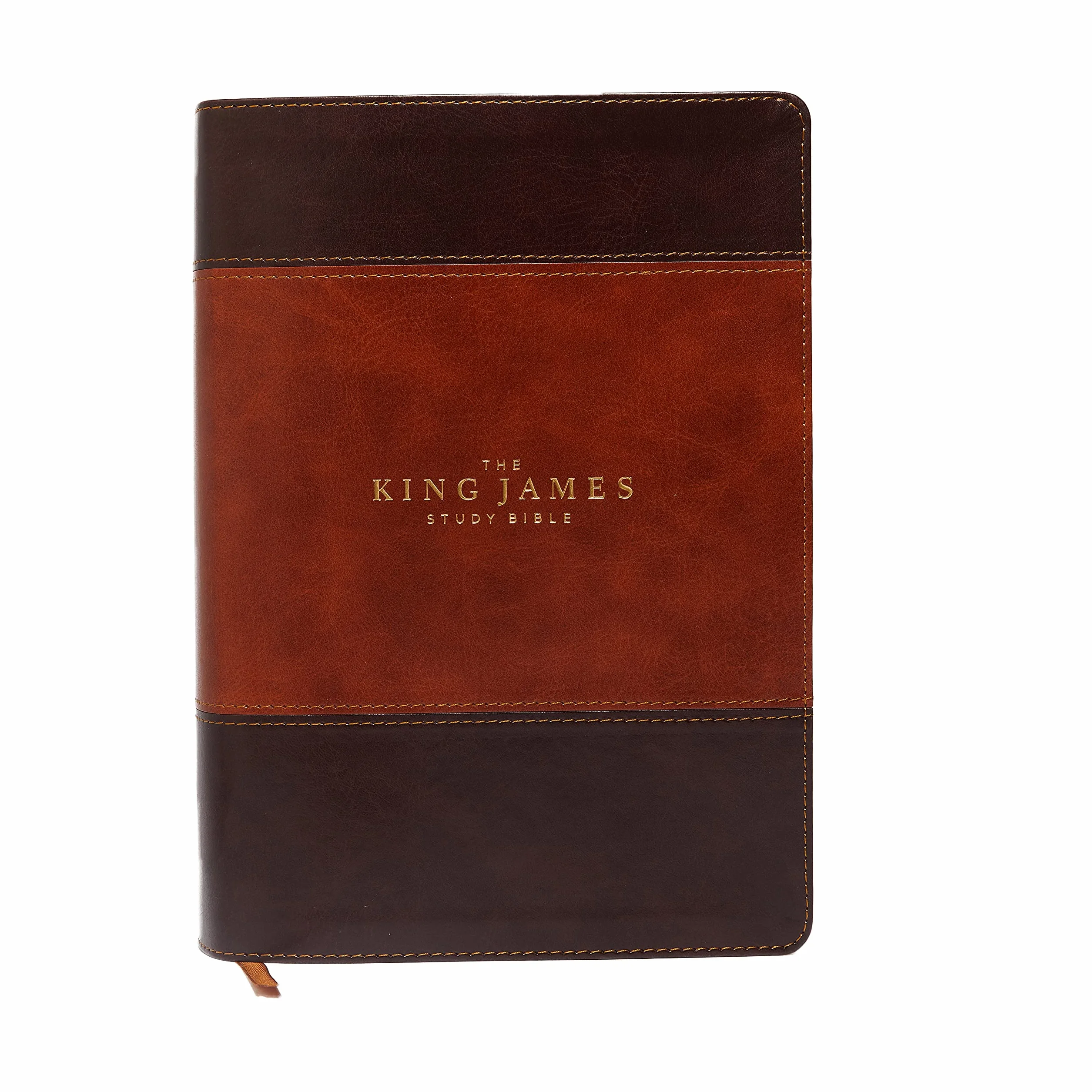 The King James Study Bible, Imitation Leather, Brown, Full-Color Edition: Holy Bible, King James Version – Great for Father's Day