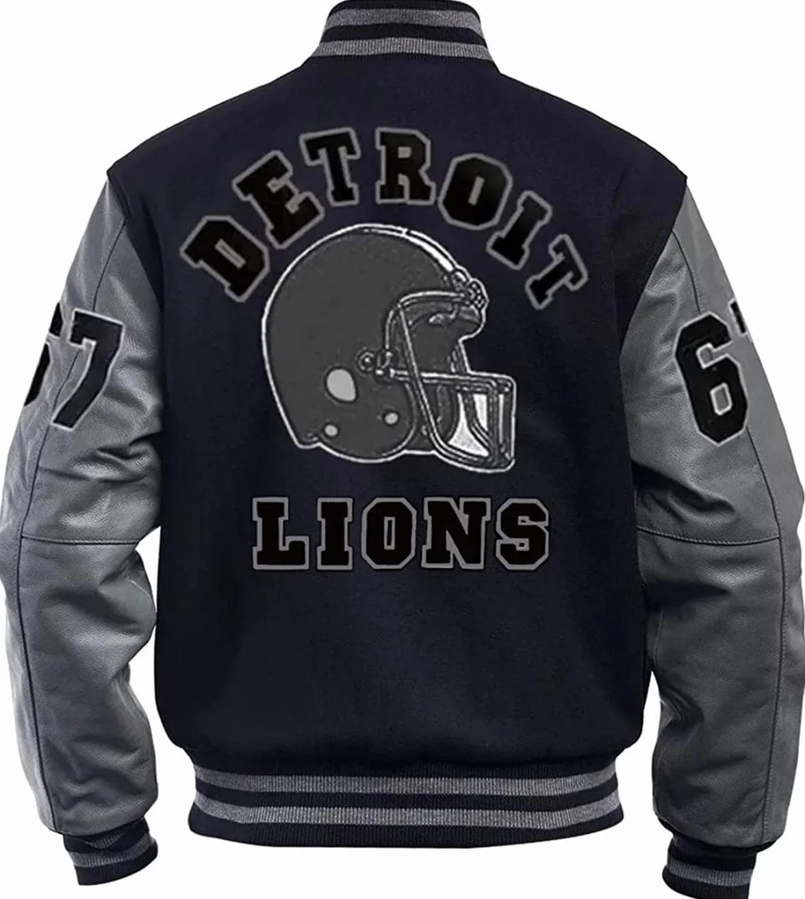 Fancyd Venom Tom Hardy Detroit Lions Beverly Hillscop Męska kurtka baseballowa z wełnianymi rękawami