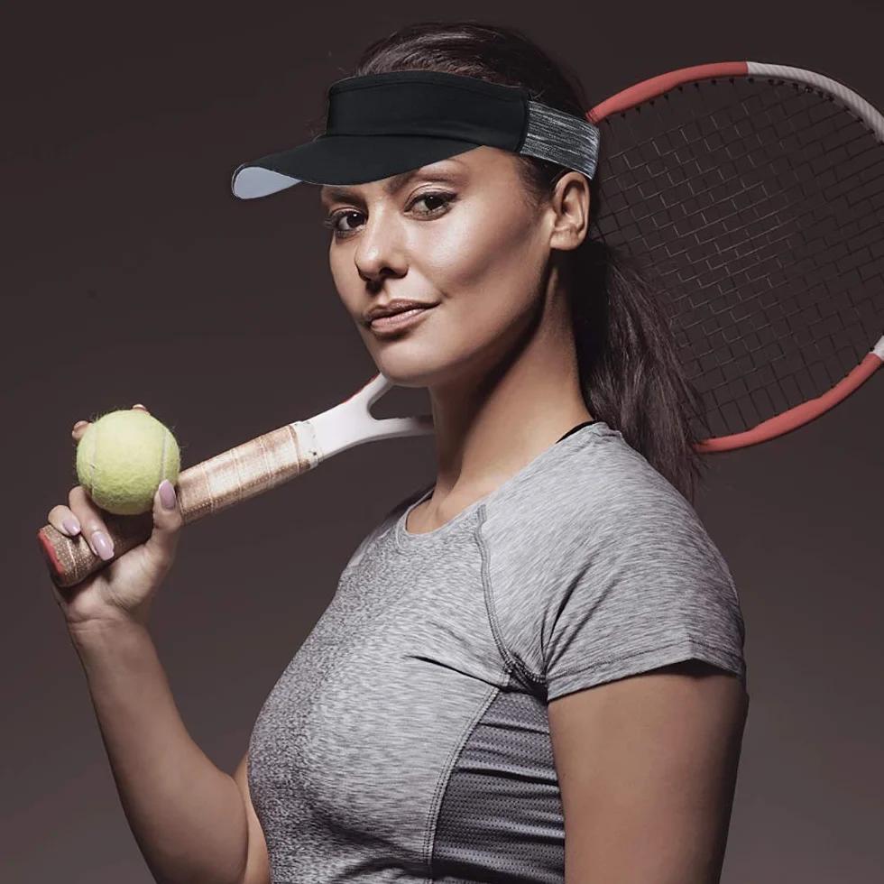 Osłona przeciwsłoneczna czapka damska mężczyźni pochłanianie pot sportowa opaska elastyczna z rondem ochrona przed promieniowaniem UV składana sportowa modna czapka przeciwsłoneczna