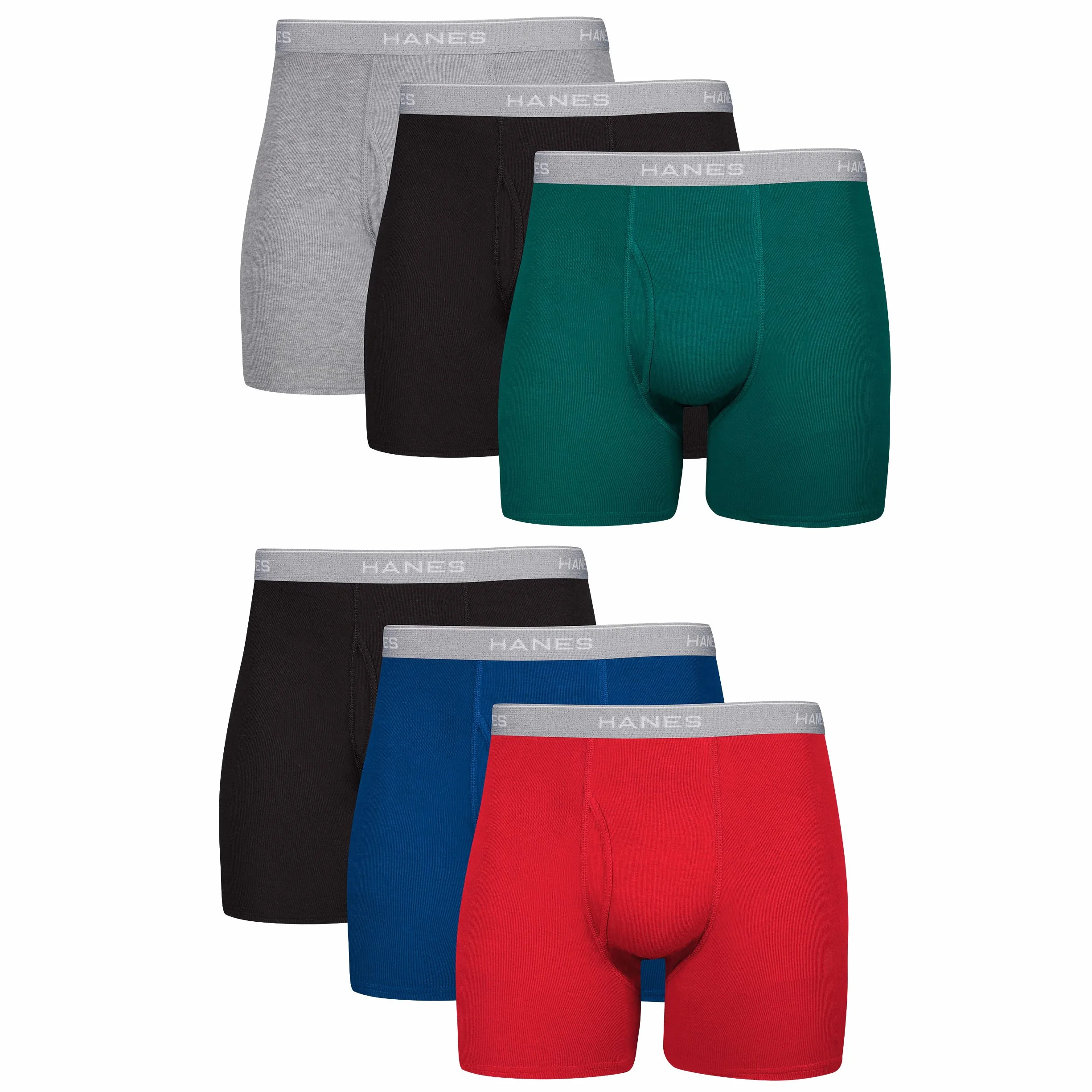 Hanes Krótkie bokserki Mężczyźni Hanes męskie bokserki Tagless bokserki, 6 sztuk (6 w zestawie)