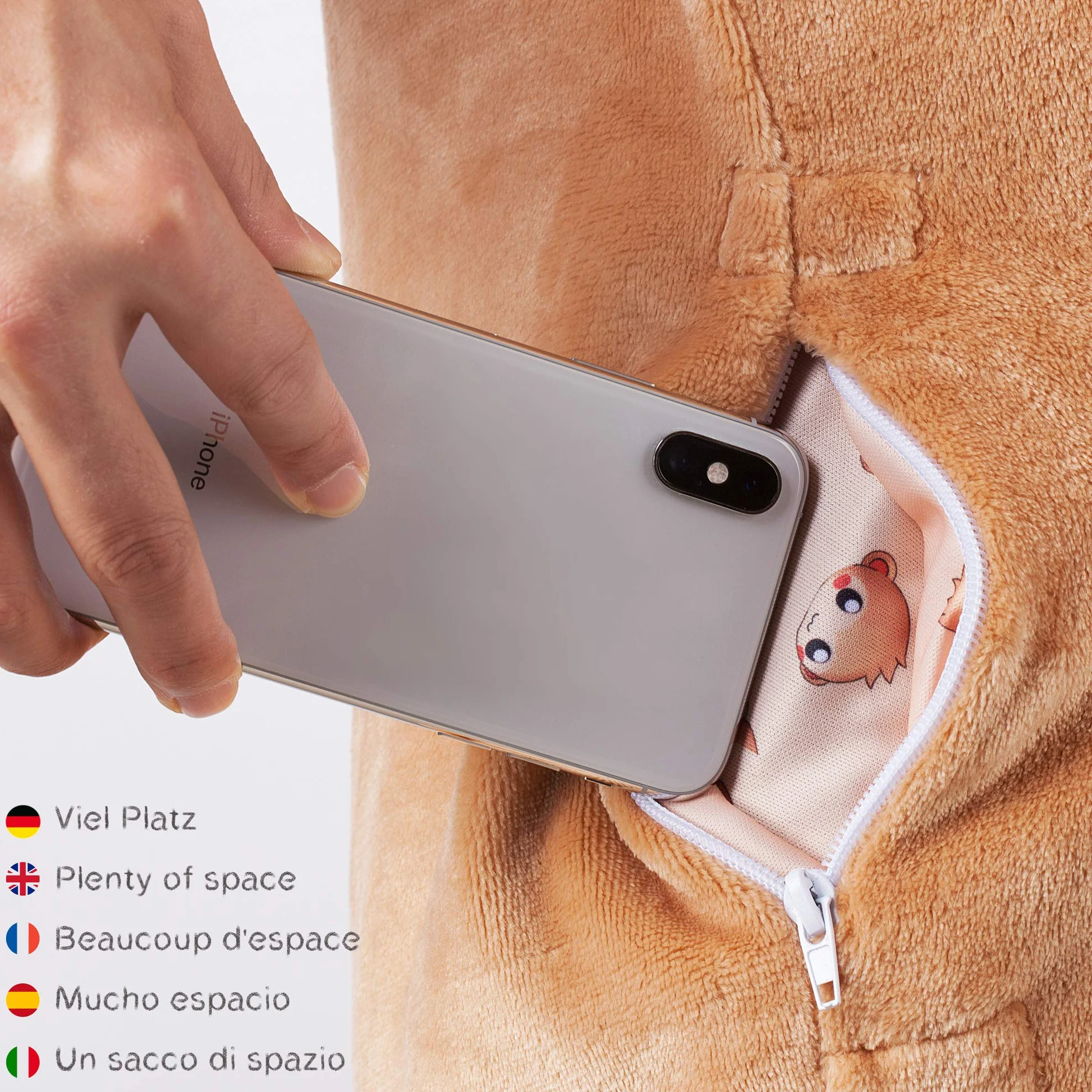 corimori 1852 (10+ wzorów) jednoczęściowy kombinezon zimowy z kapturem Kigurumi dorośli
