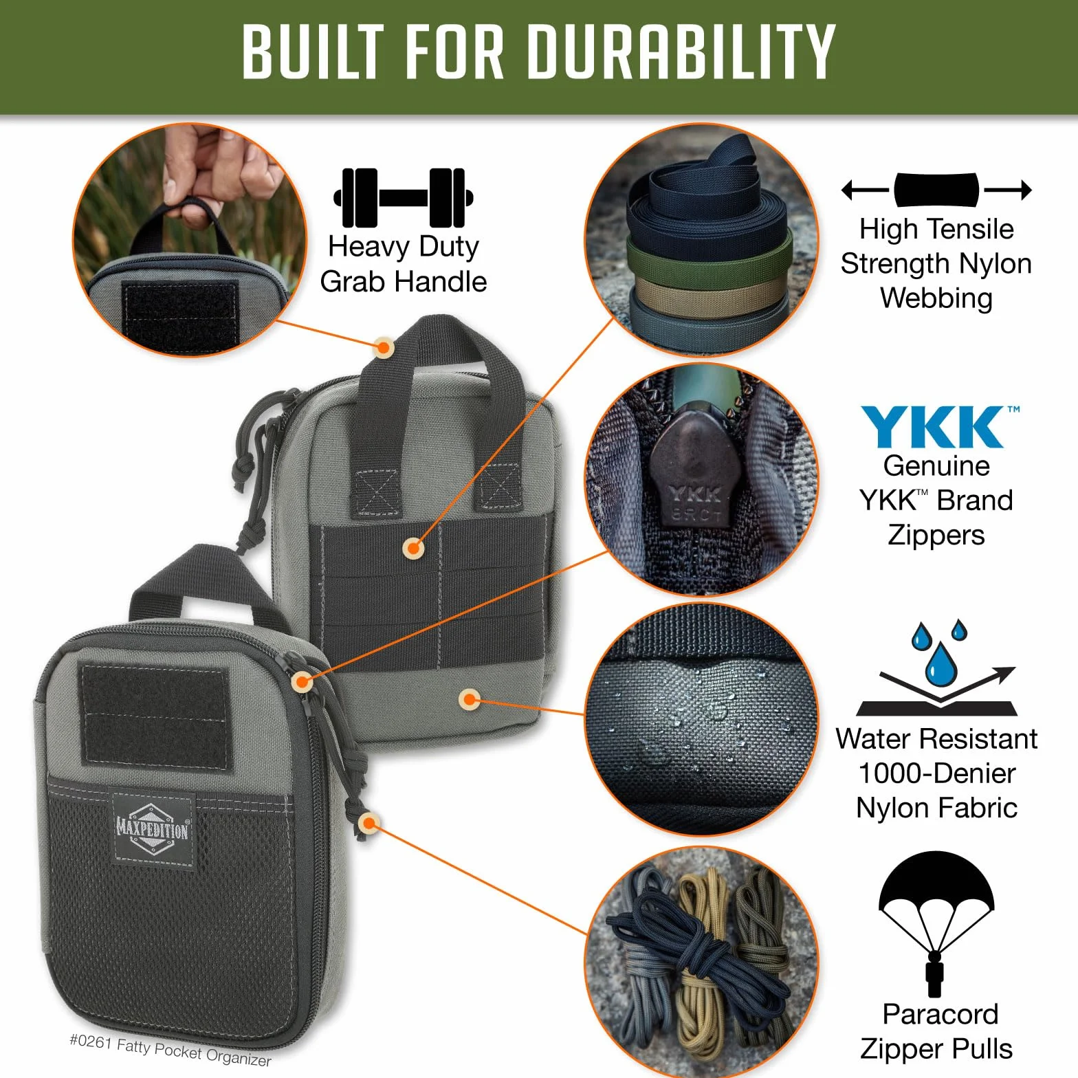 Maxpedition Fatty Pocket Organizer torba, kolor szary wilk, rozmiar uniwersalny