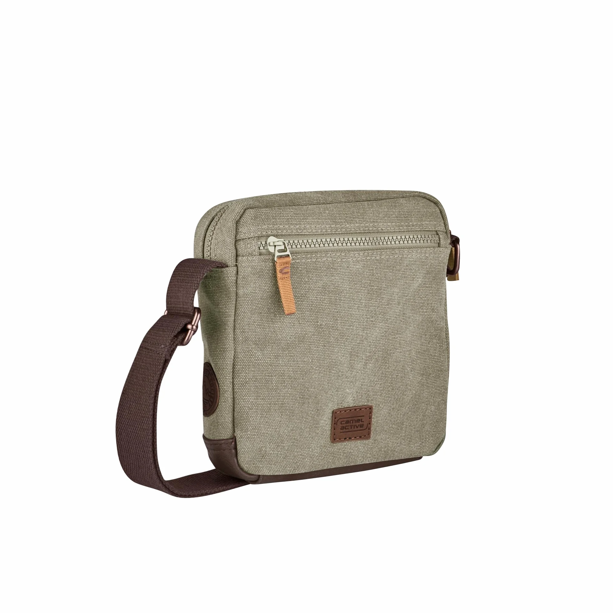 camel active Air męska torba na ramię Crossbody Bag mała, zielony, S, 004072