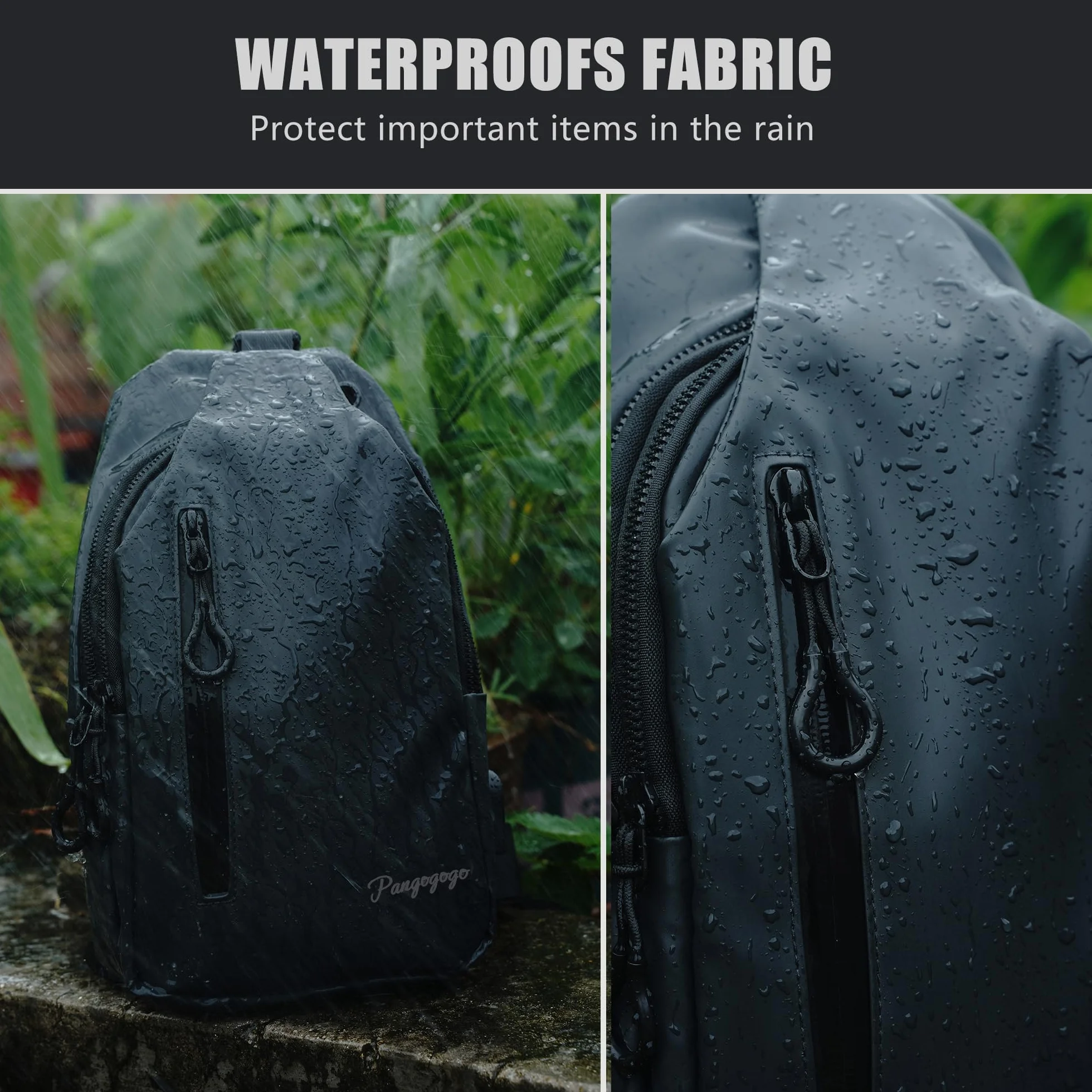 Torba na ramię męska, mała, lekka i wodoszczelna torba Sling Bag dla mężczyzn, torba na klatkę piersiową / torba crossbody na podróż, festiwal, na co dzień, na wędrówki i jazdę na rowerze