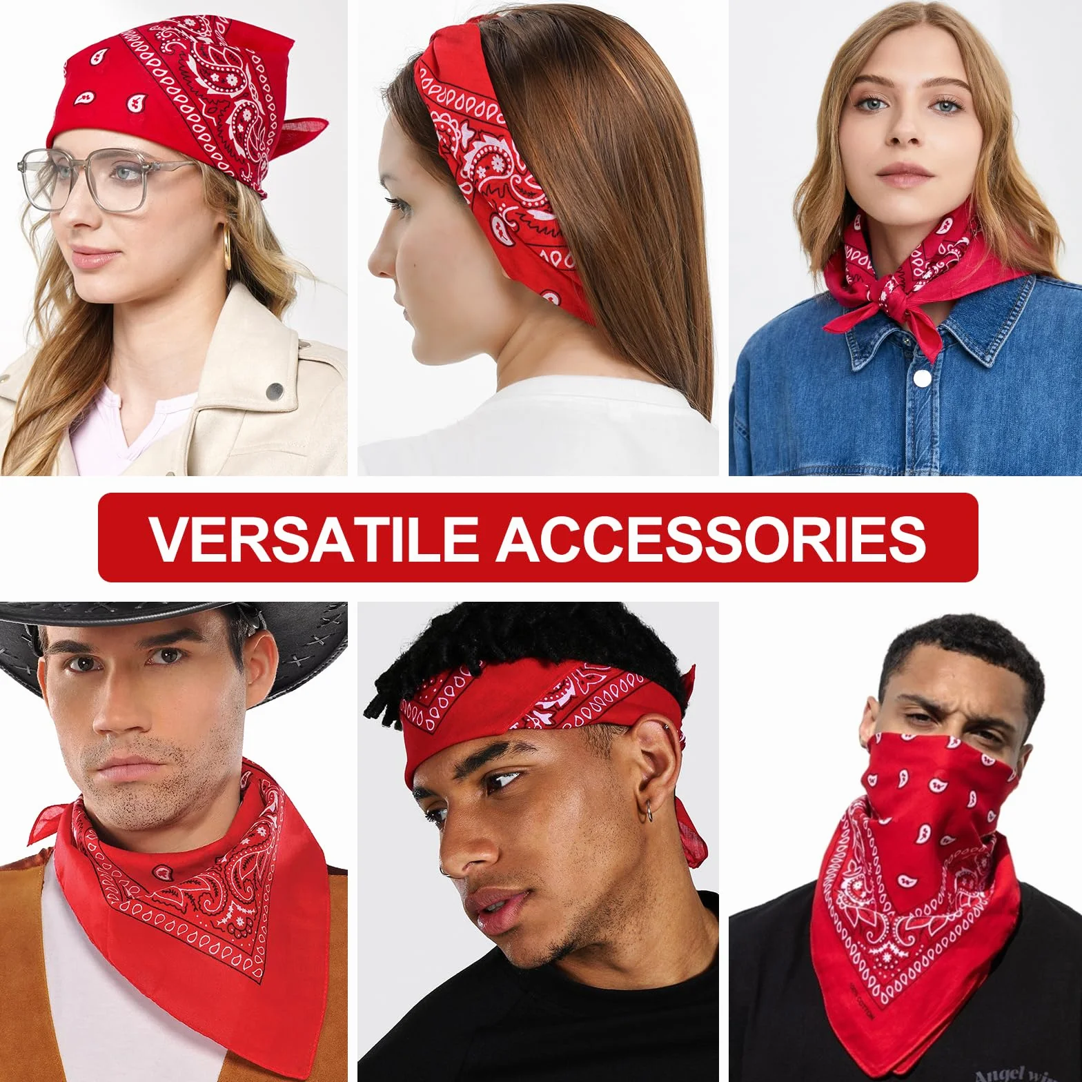 sularpek Bandana, Bandana dla kobiet i mężczyzn, szal z wzorem paisley, uniseksowe szale, szale z wzorem paisley na głowę, szale na włosy, szale na nadgarstek, szale dla motorzystów (55 x 55 cm