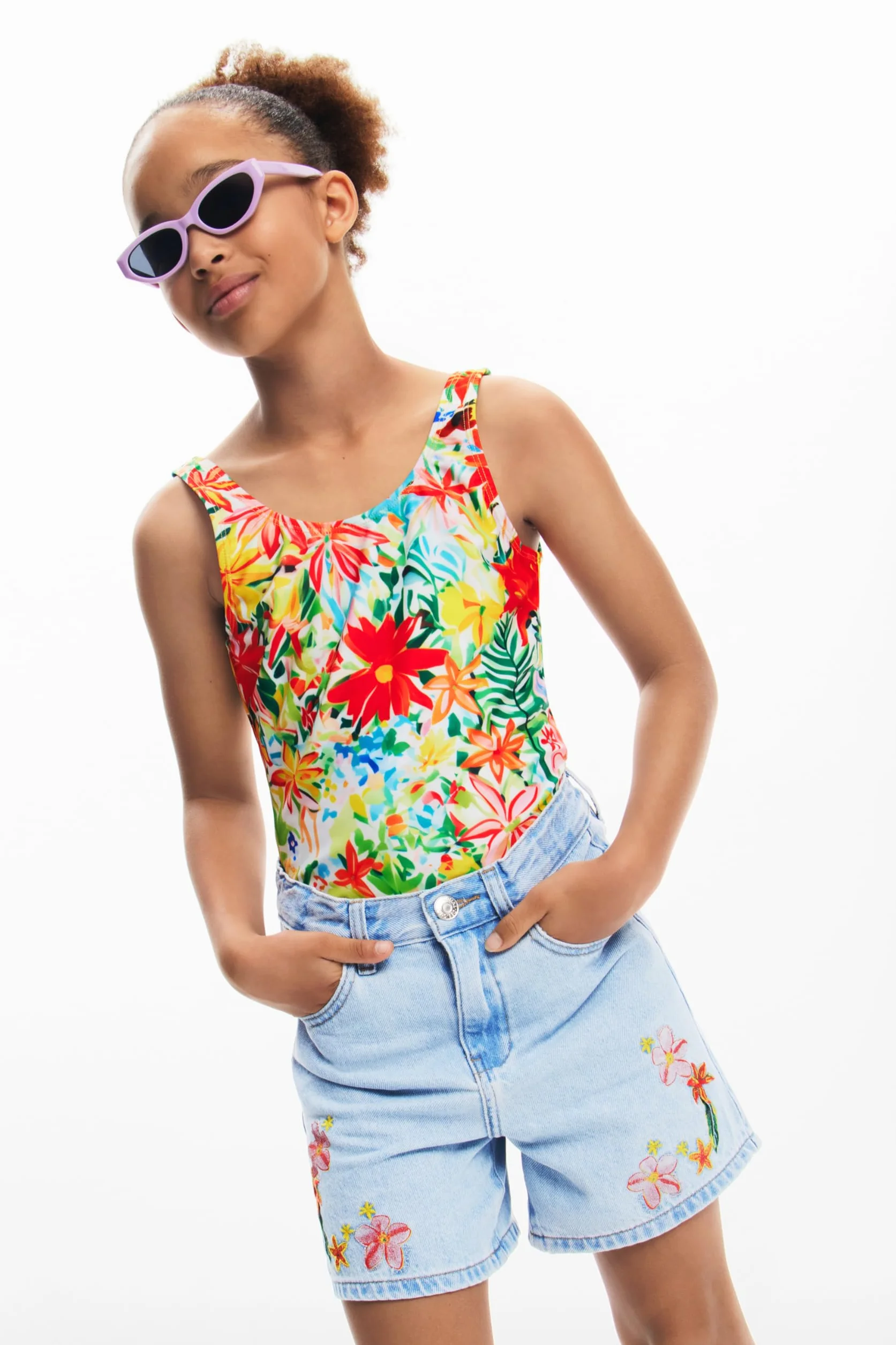 Desigual Denim_verano - Spodnie Dziewczynki