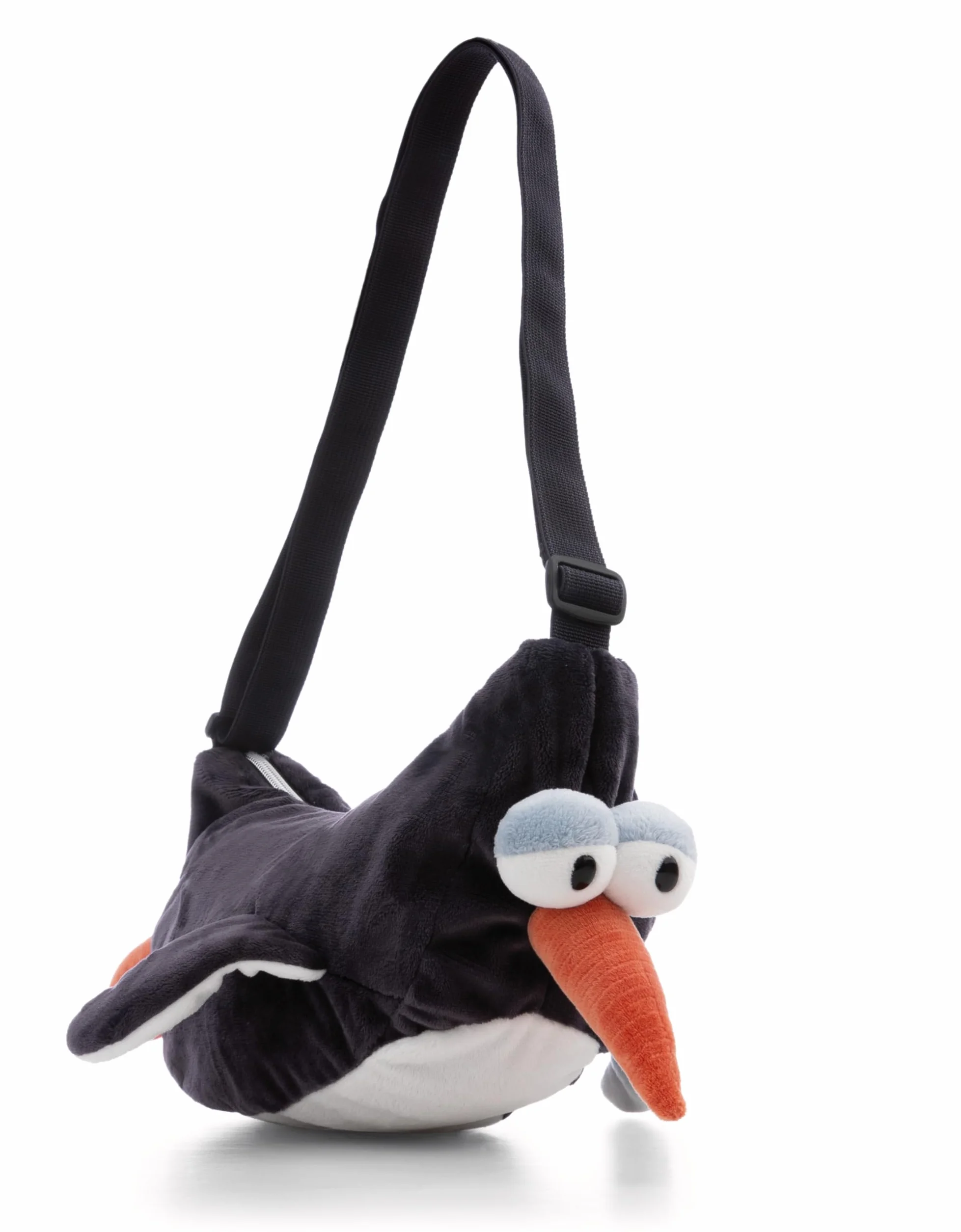 NICI 62458 Torba crossbody, pingwin Jorge Thunder, stylowa i praktyczna torba na ramię w uroczym kształcie pingwina, dla dziewcząt i nastolatek, prezent dla fanów, 30 x 18 x 9 cm, szara