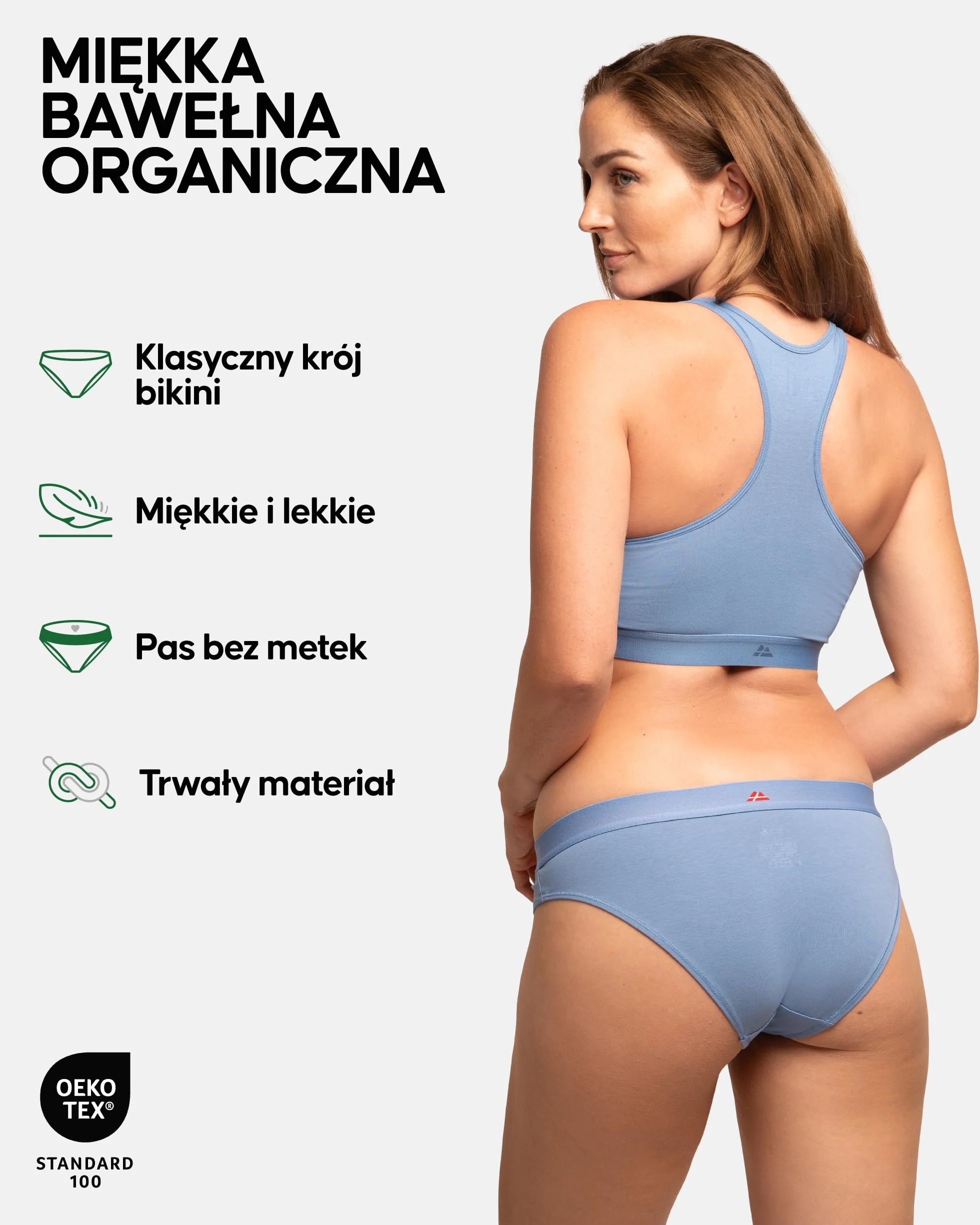 DANISH ENDURANCE Majtki Damskie Bawełniane, Organiczne Materiały, Wielokolorowe, 6-PACK