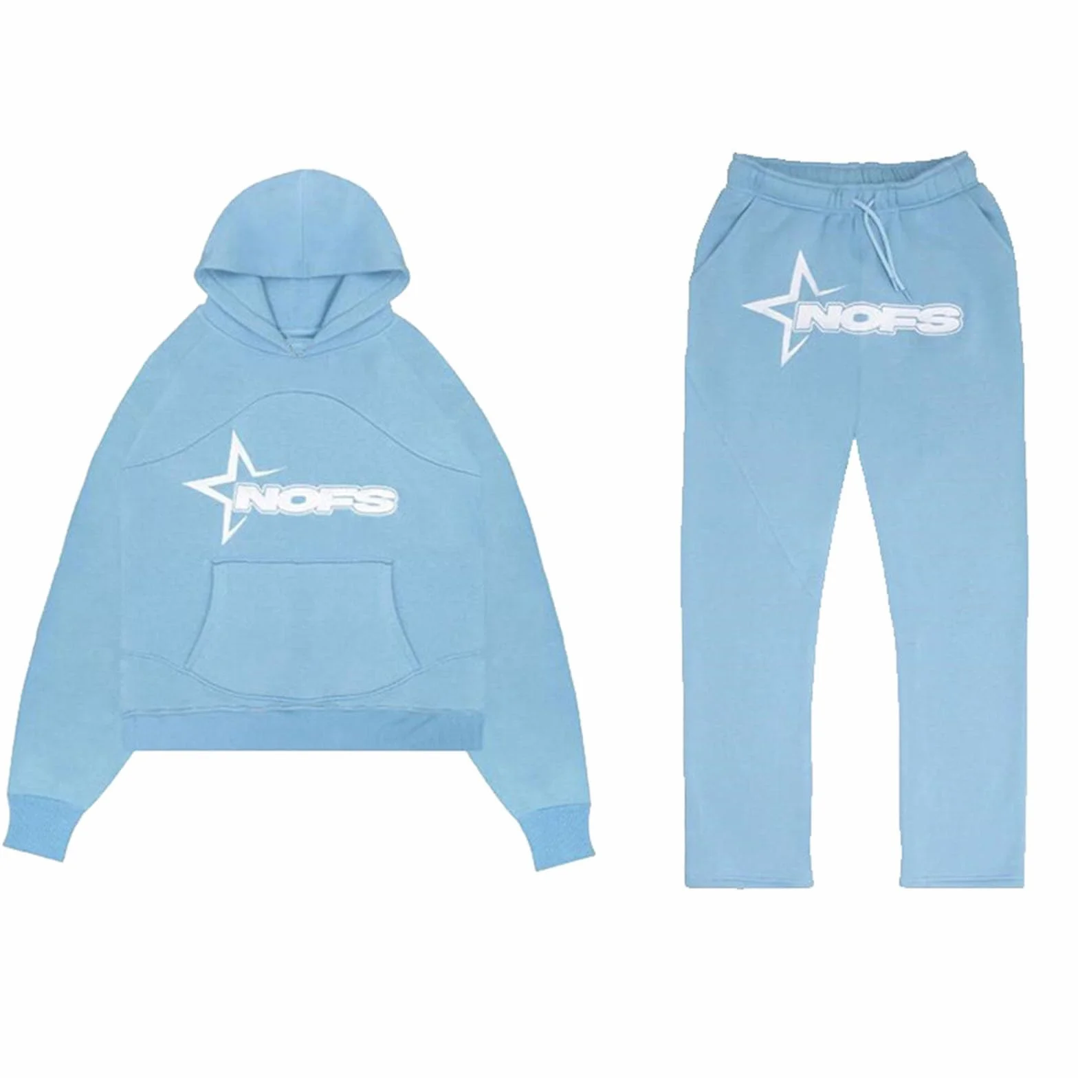 NOFS męski dres do joggingu, streetwear Tracksuit dla mężczyzn, litery, bez nadruku, bluzy z kapturem i spodnie do biegania, Y2K, spodnie hip-hopowe, dresy, sweter, luźny top