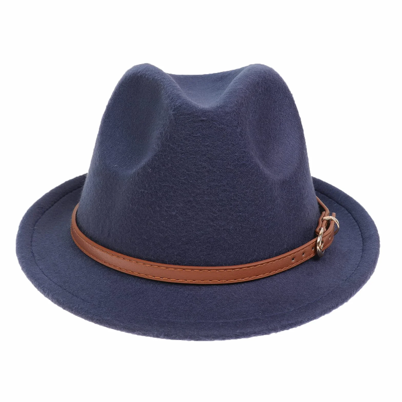 Damska męska wełniana czapka Panama Curl Brim Jazz Fedoras Gangster Trilby Church czapka, Homburg lata 20. vintage Manhattan filcowa czapka 56-58 cm