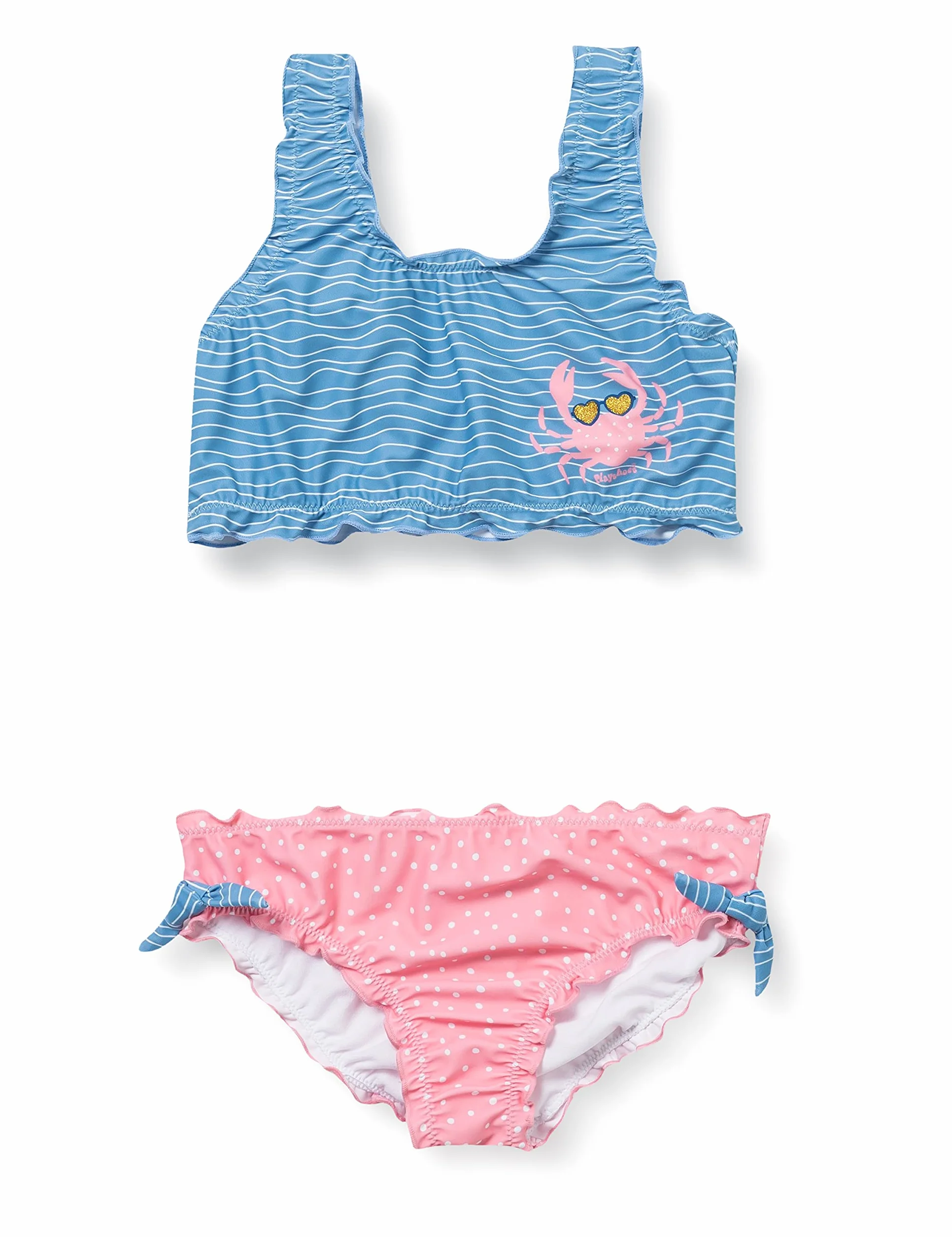Playshoes Dziewczęcy kostium kąpielowy z ochroną przed promieniowaniem UV, rak, 122-128