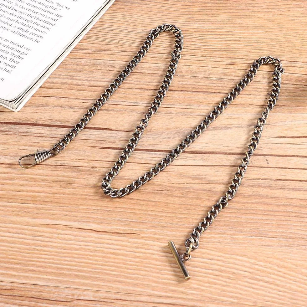 Łańcuch do zegarka kieszonkowego w stylu retro, łańcuszek do zegarka Metalowe akcesoria do zegarków kieszonkowych 65 cm do dekoracji na akcesoria do zegarków na dla