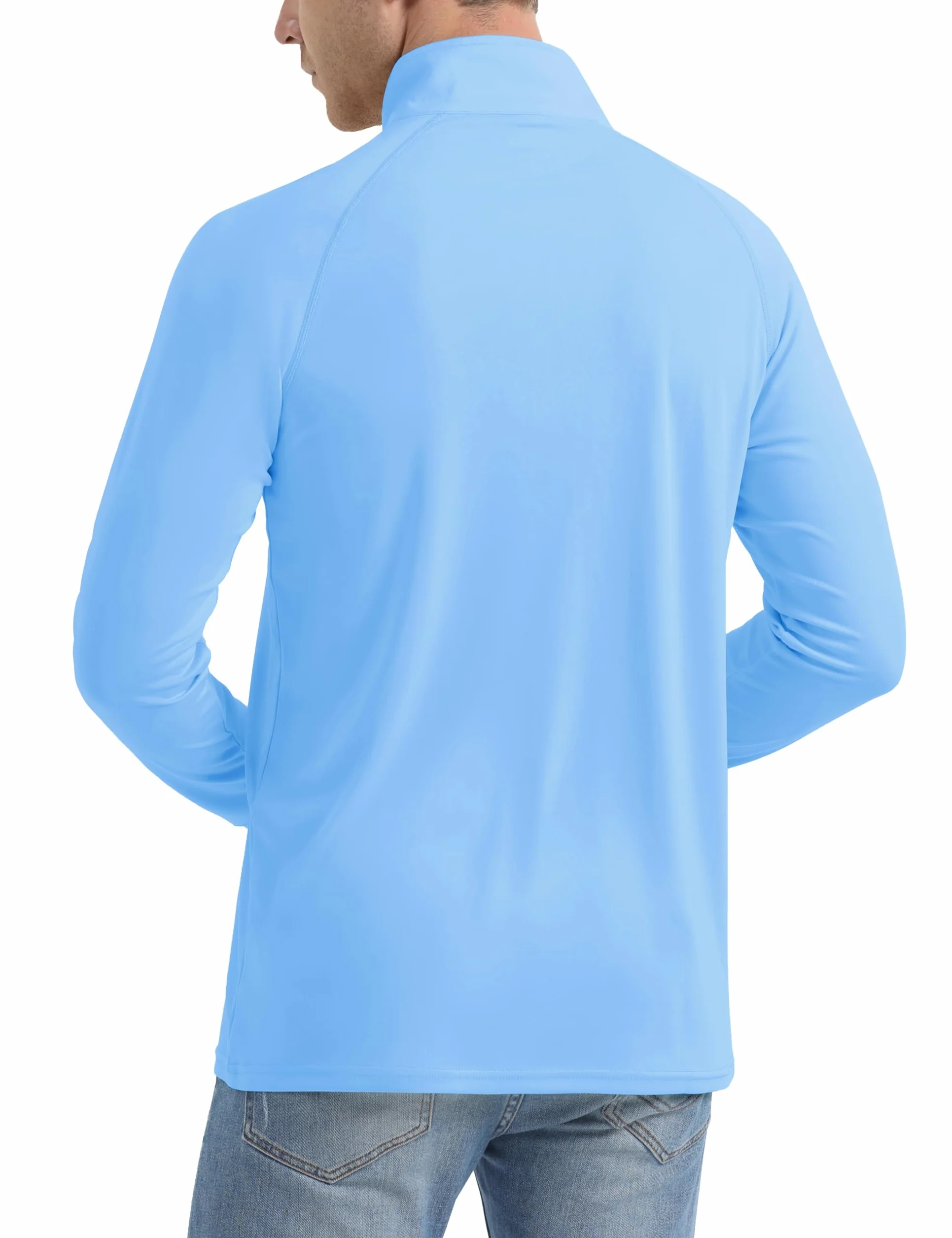 MAGCOMSEN Rashguard koszulka męska, z zamkiem błyskawicznym 1/4, UPF 50+, koszulka sportowa, szybkoschnąca, funkcjonalna