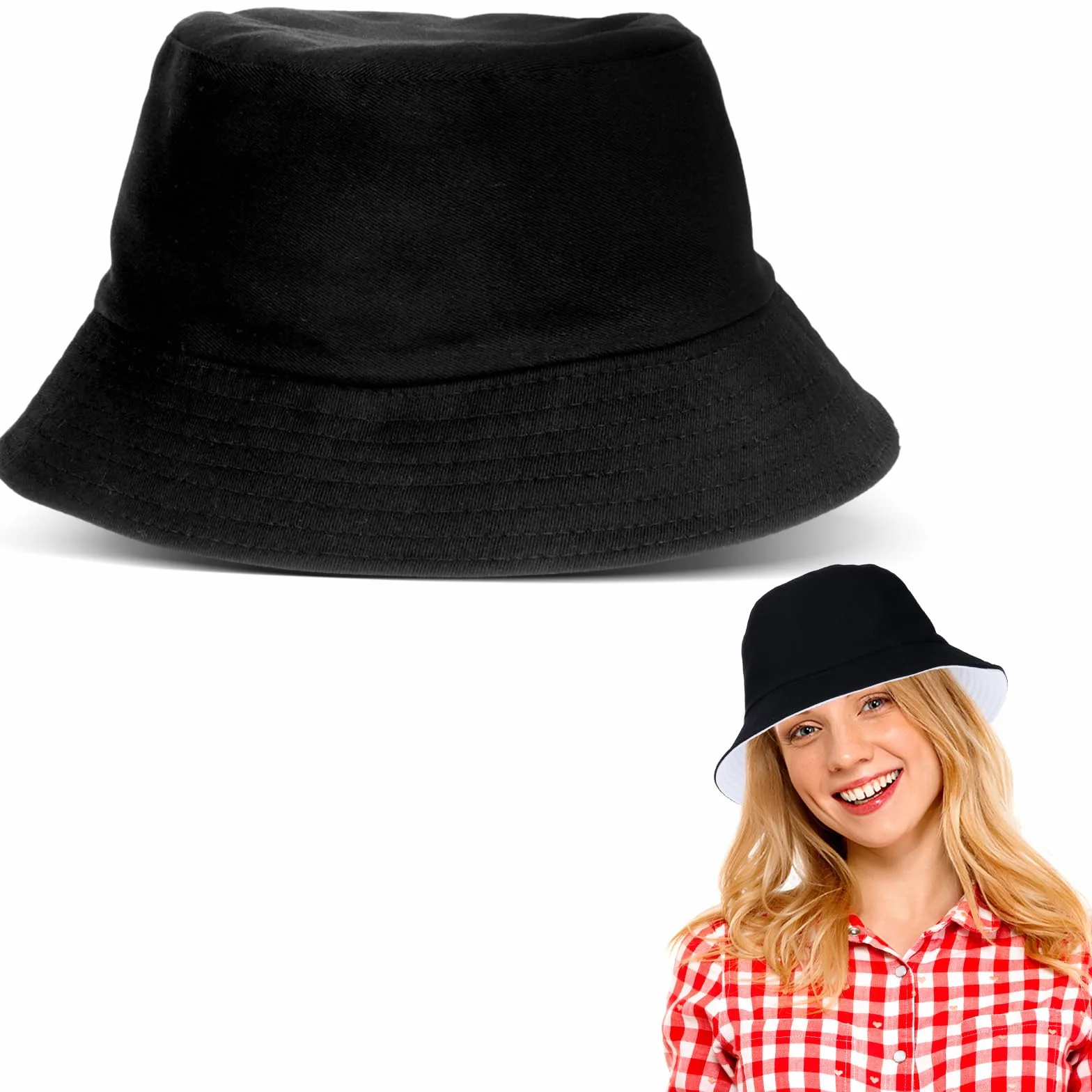 Sibba Kapelusz typu bucket dwustronna letnia czapka rybacka plaża słońce ochrona UV osłona przeciwsłoneczna szerokie rondo czapka z podszewką chłodząca na zewnątrz wakacje podróże wędkarstwo jesień