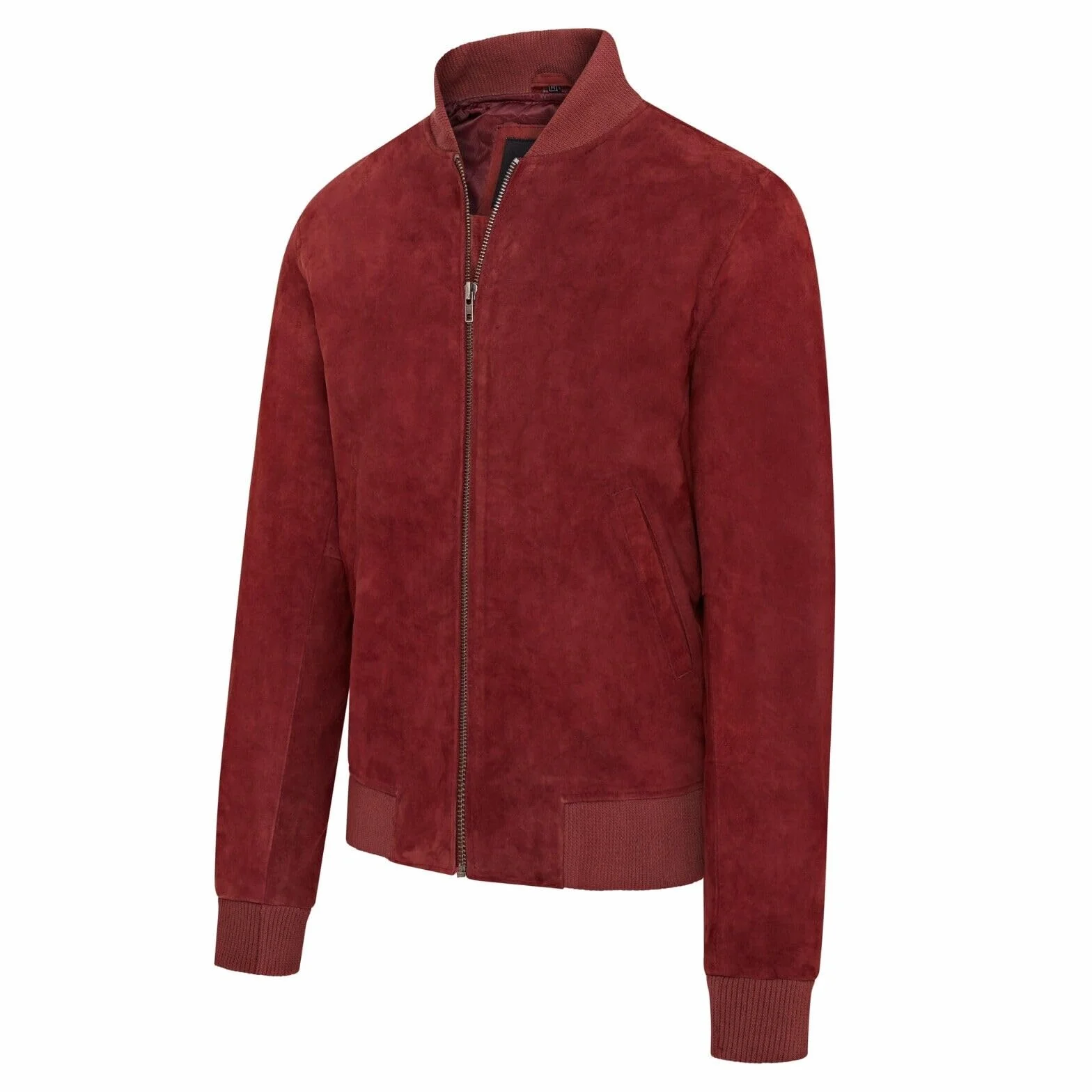Infinity Leather Męska kurtka bomberka z miękkiej kozy zamszowej MA-1 Varsity